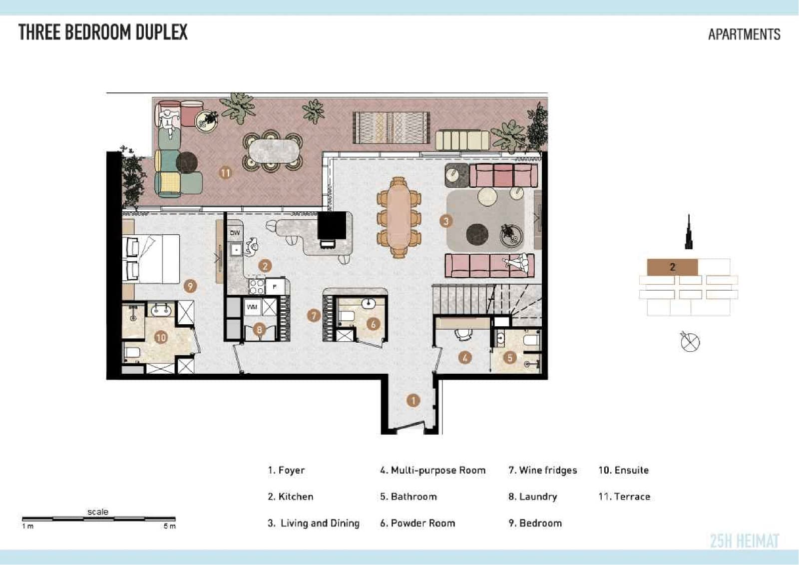 25Hours Heimat, 3-Bed Floor Plan, type: