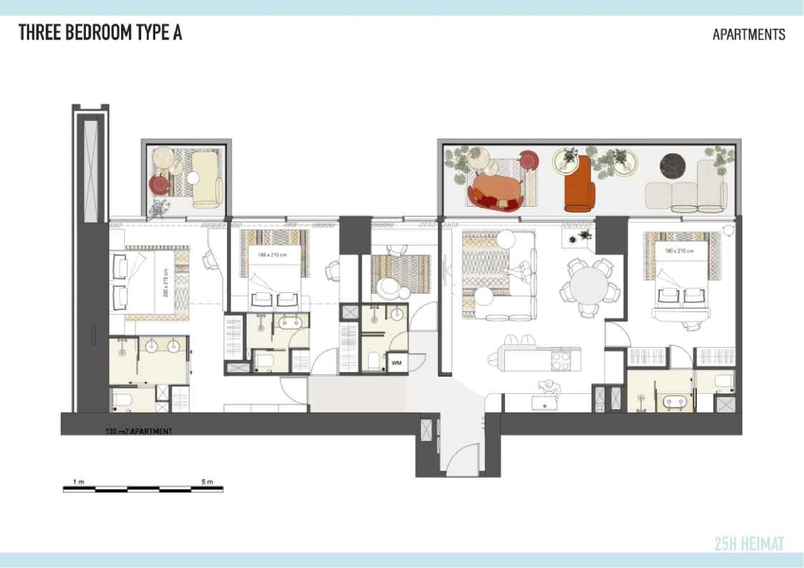 25Hours Heimat, 3-Bed Floor Plan, type: