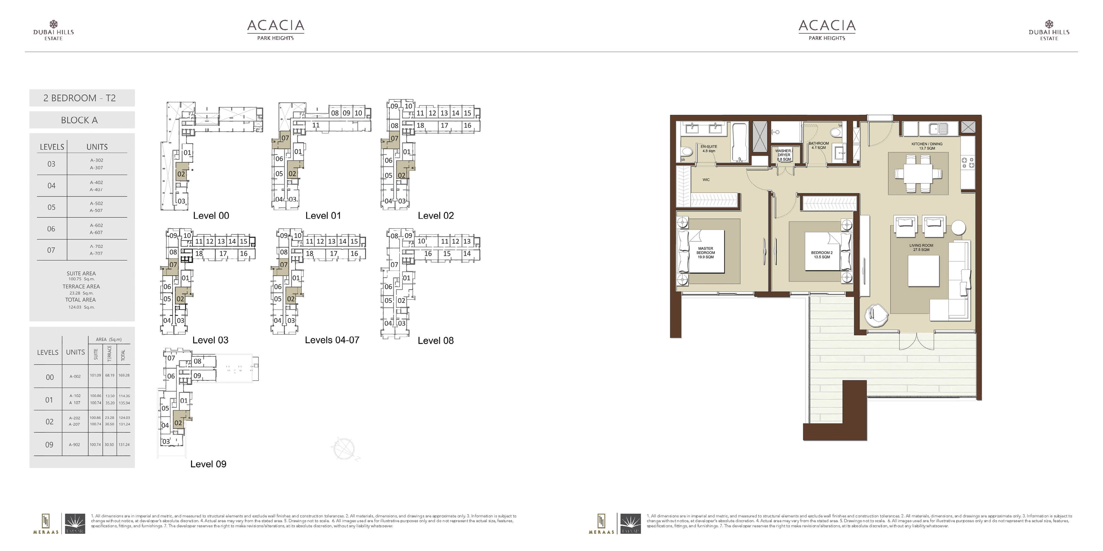Acacia at Park Heights, 2-Bed Floor Plan, type: 2 BD T2