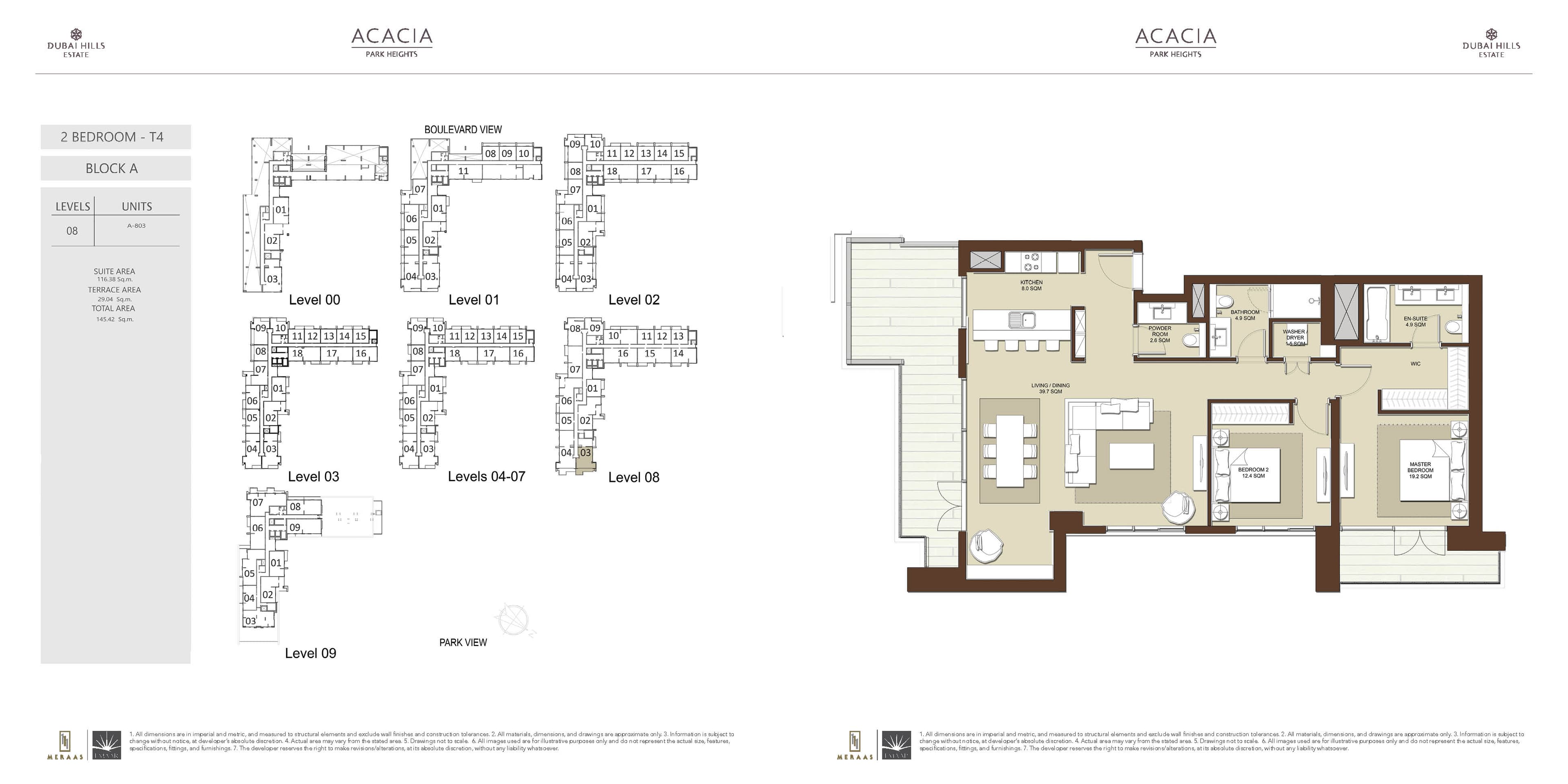 Acacia at Park Heights, 2-Bed Floor Plan, type: 2 BD T4