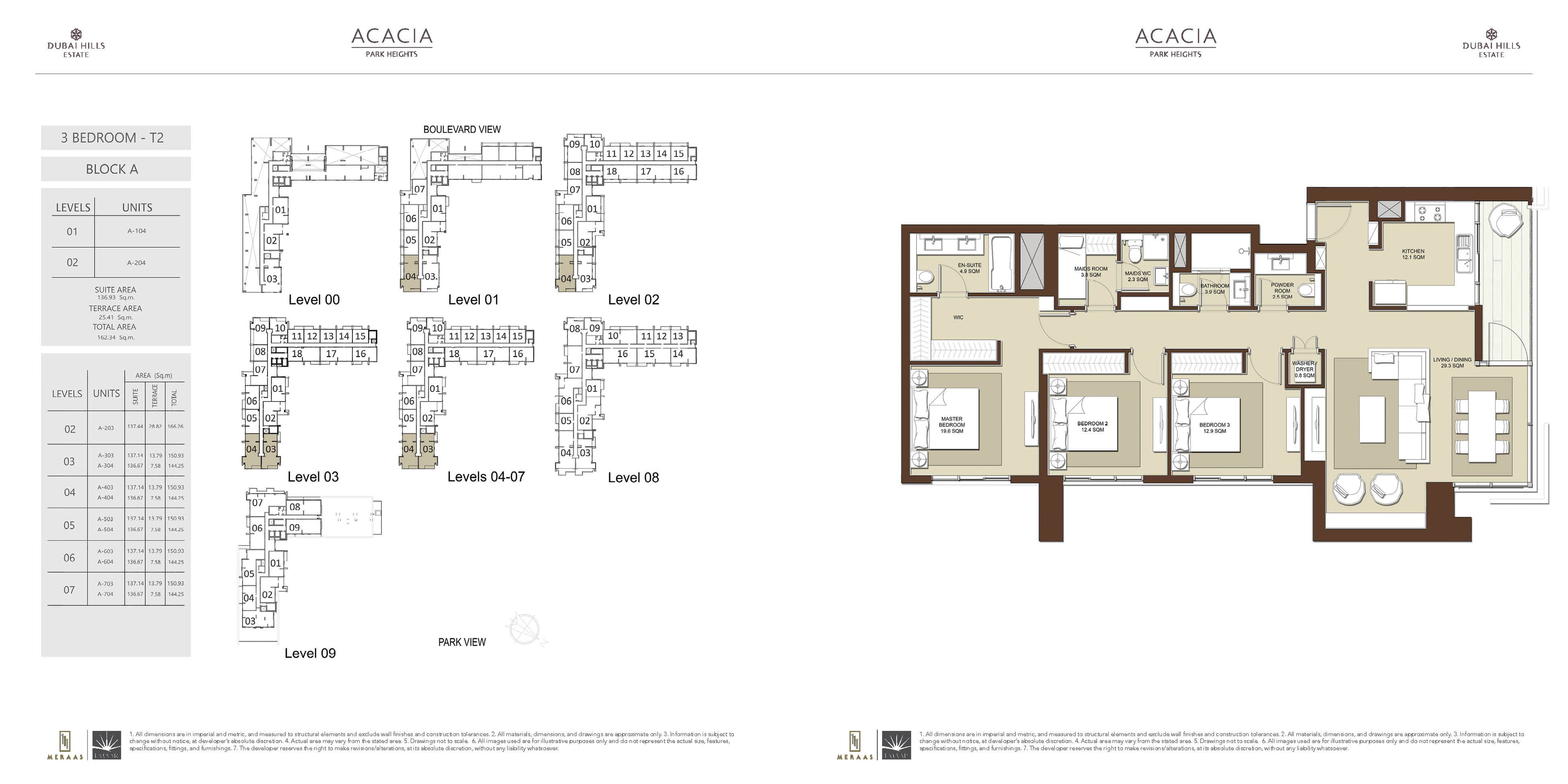 Acacia at Park Heights, 3-Bed Floor Plan, type: 3 BD T2