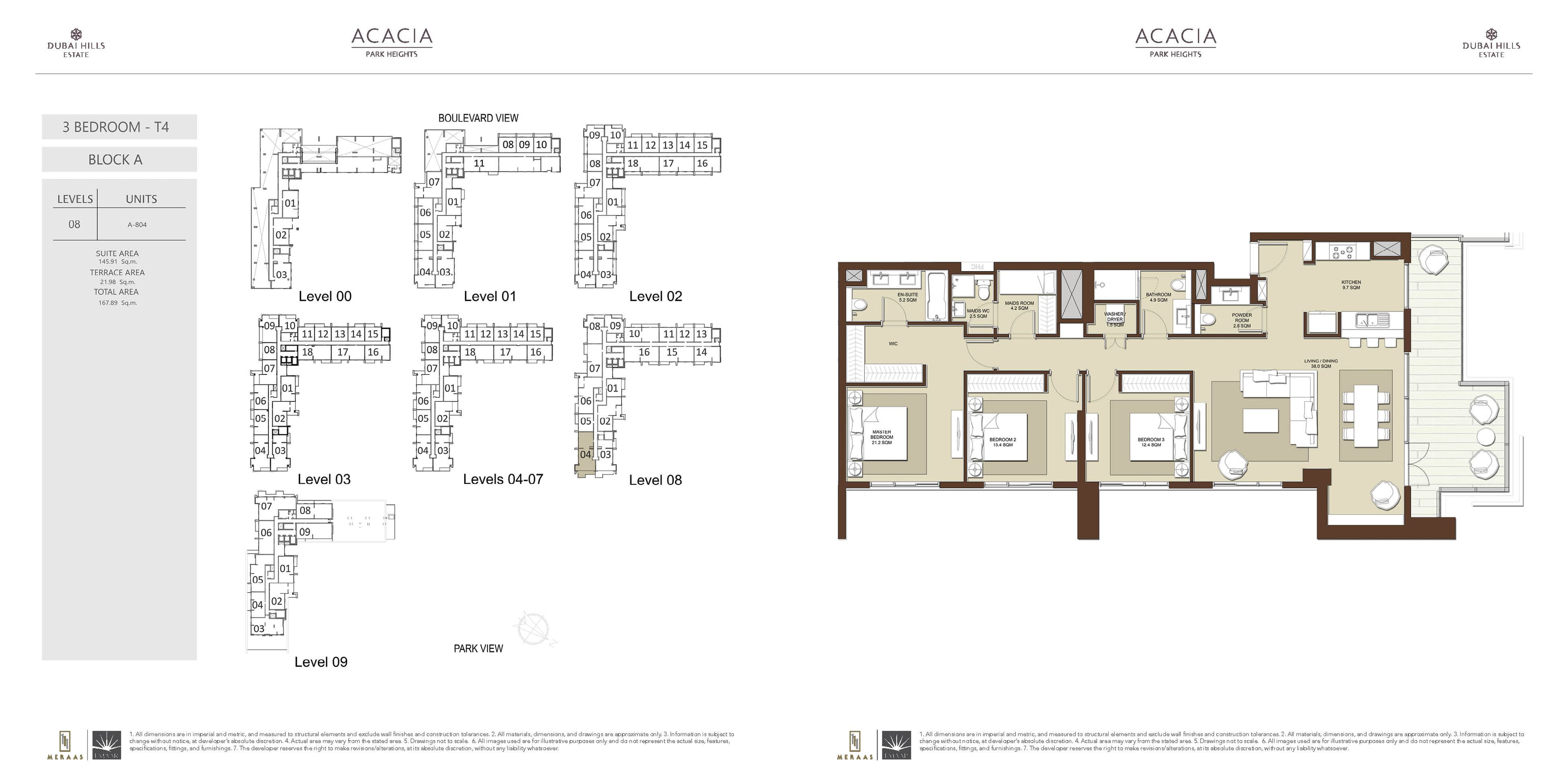 Acacia at Park Heights, 3-Bed Floor Plan, type: 3 BD T4