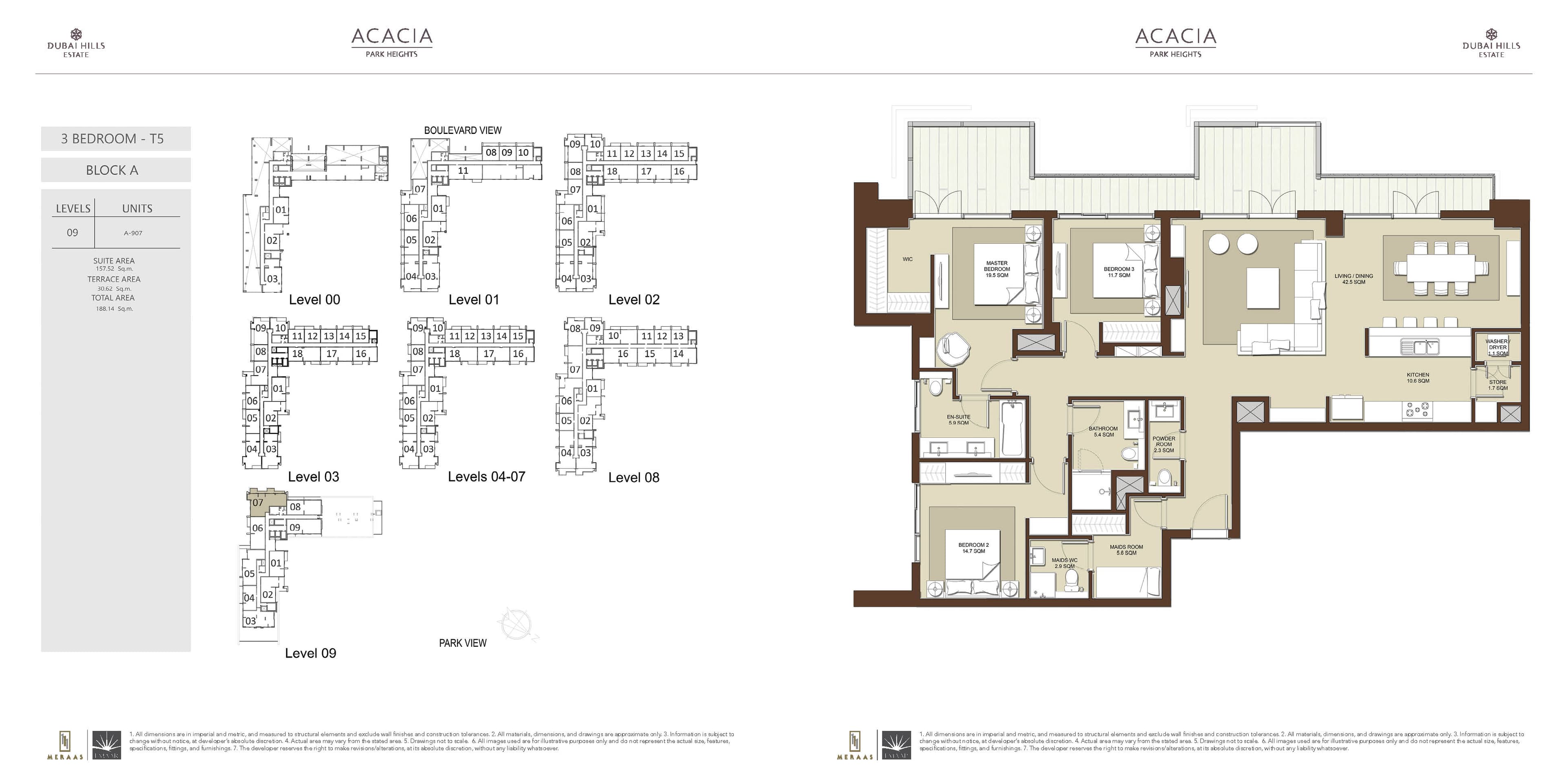 Acacia at Park Heights, 3-Bed Floor Plan, type: 3 BD T5