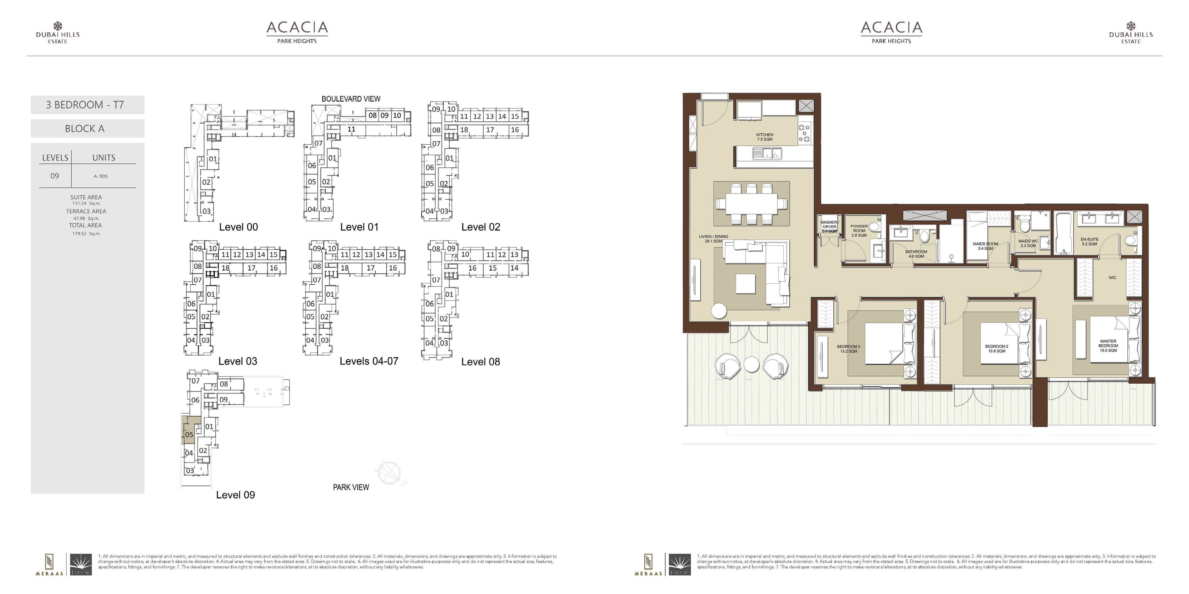 Acacia at Park Heights, 3-Bed Floor Plan, type: 3 BD T7