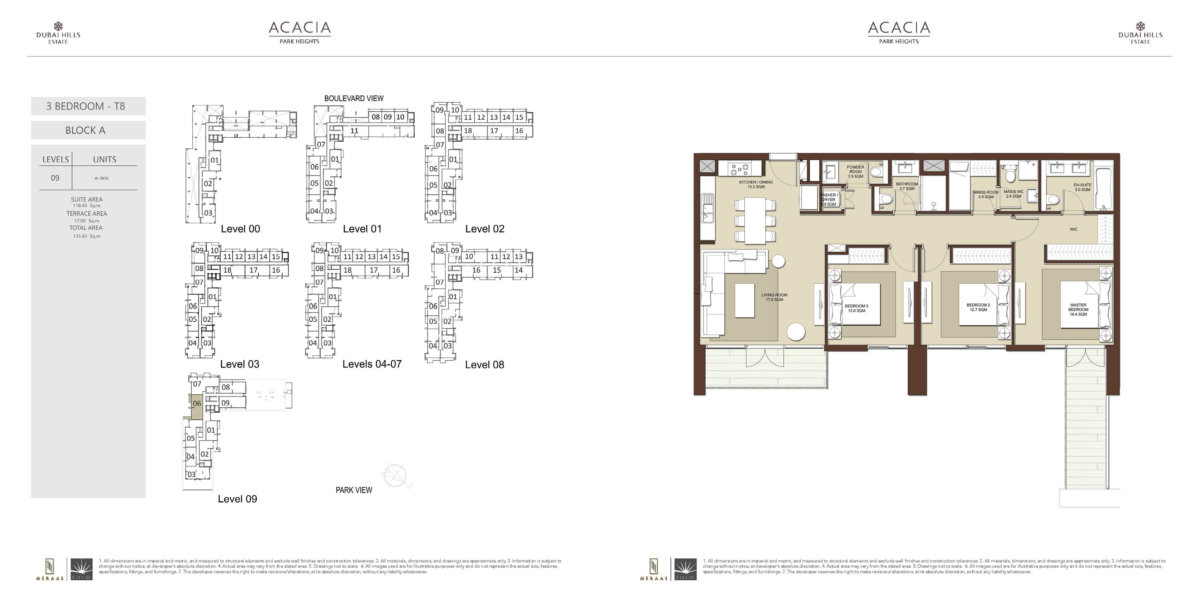 Acacia at Park Heights, 3-Bed Floor Plan, type: 3 BD T8