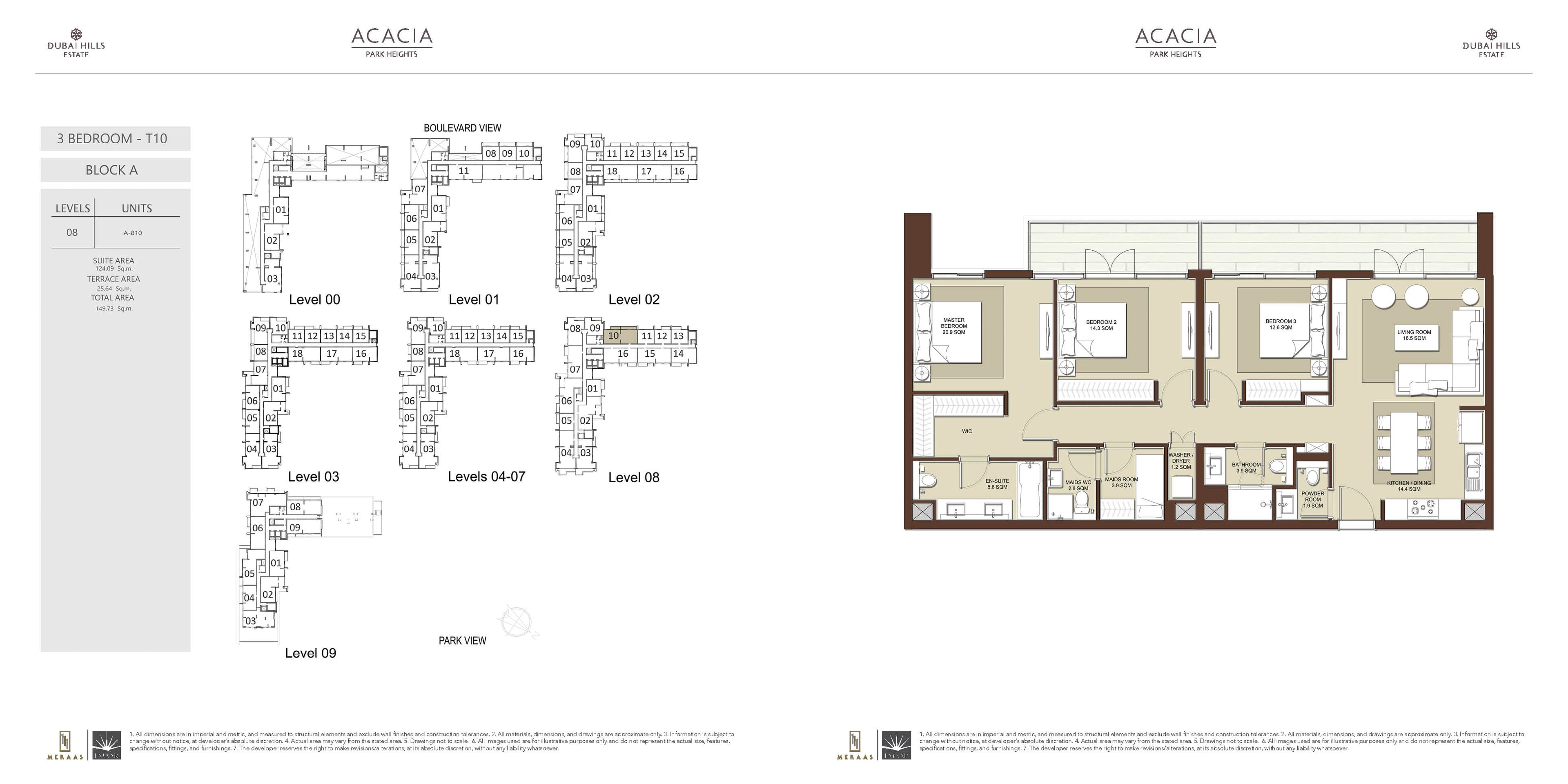 Acacia at Park Heights, 3-Bed Floor Plan, type: 3 BD T10