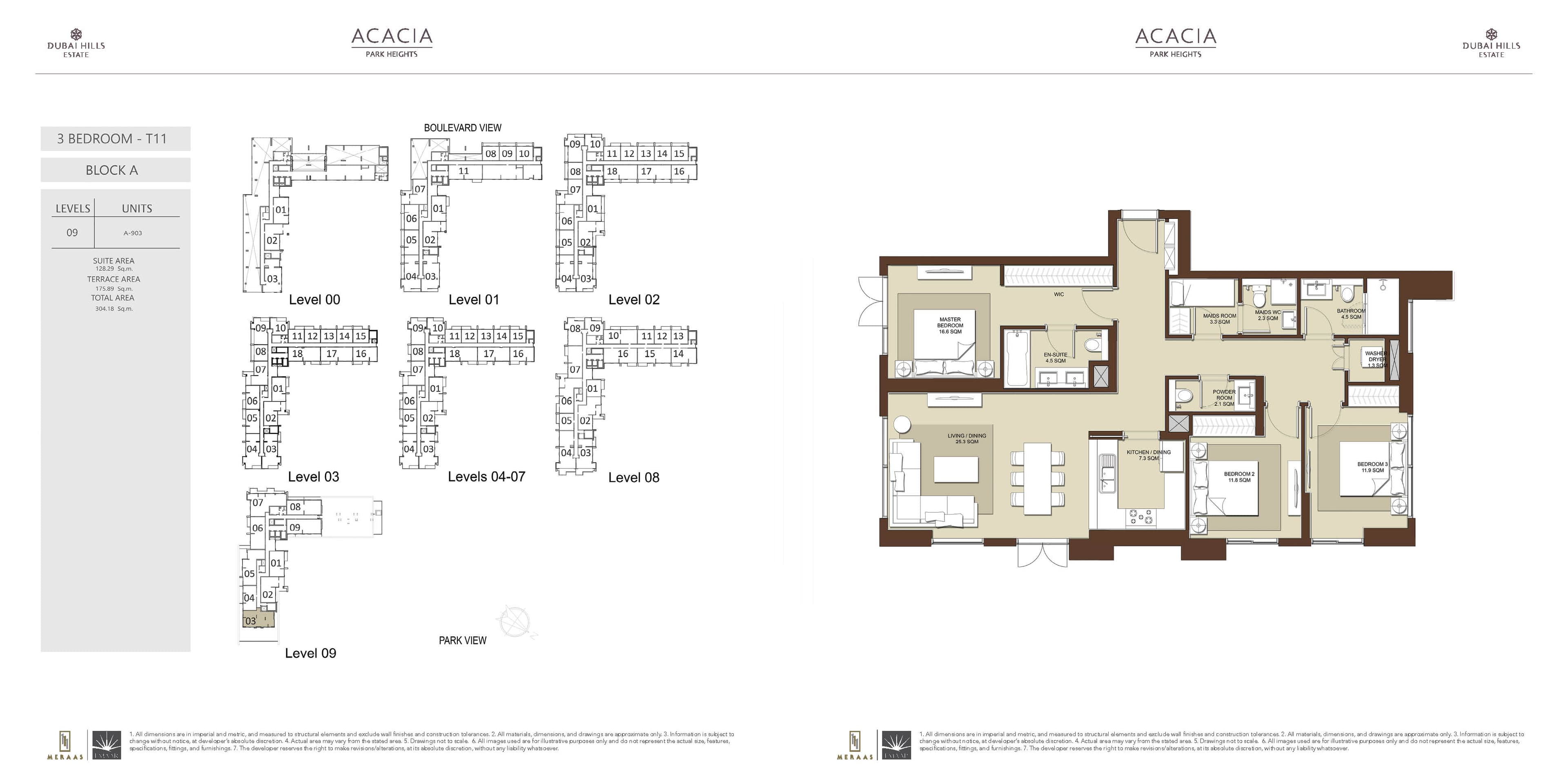 Acacia at Park Heights, 3-Bed Floor Plan, type: 3 BD T11
