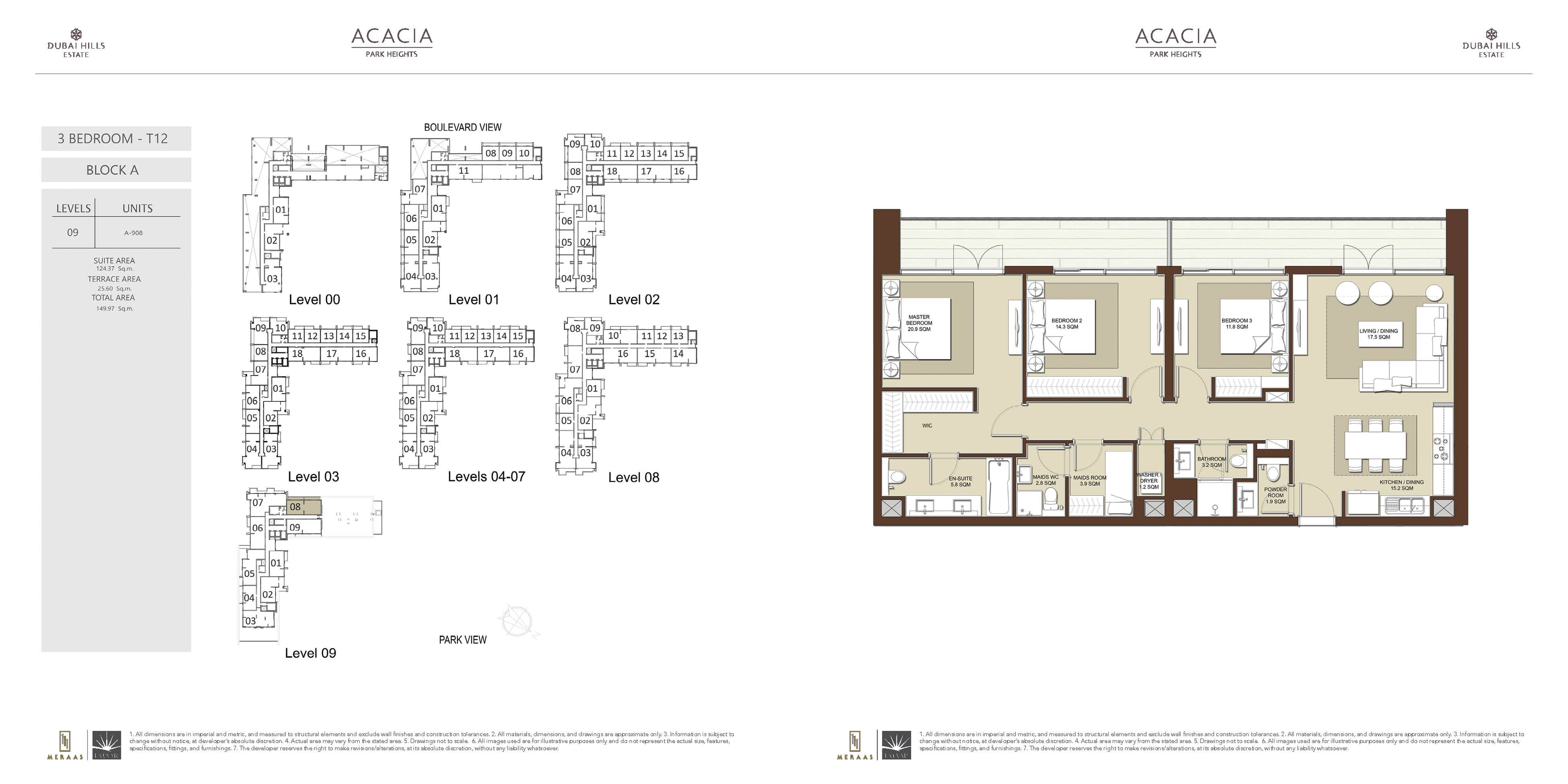 Acacia at Park Heights, 3-Bed Floor Plan, type: 3 BD T12