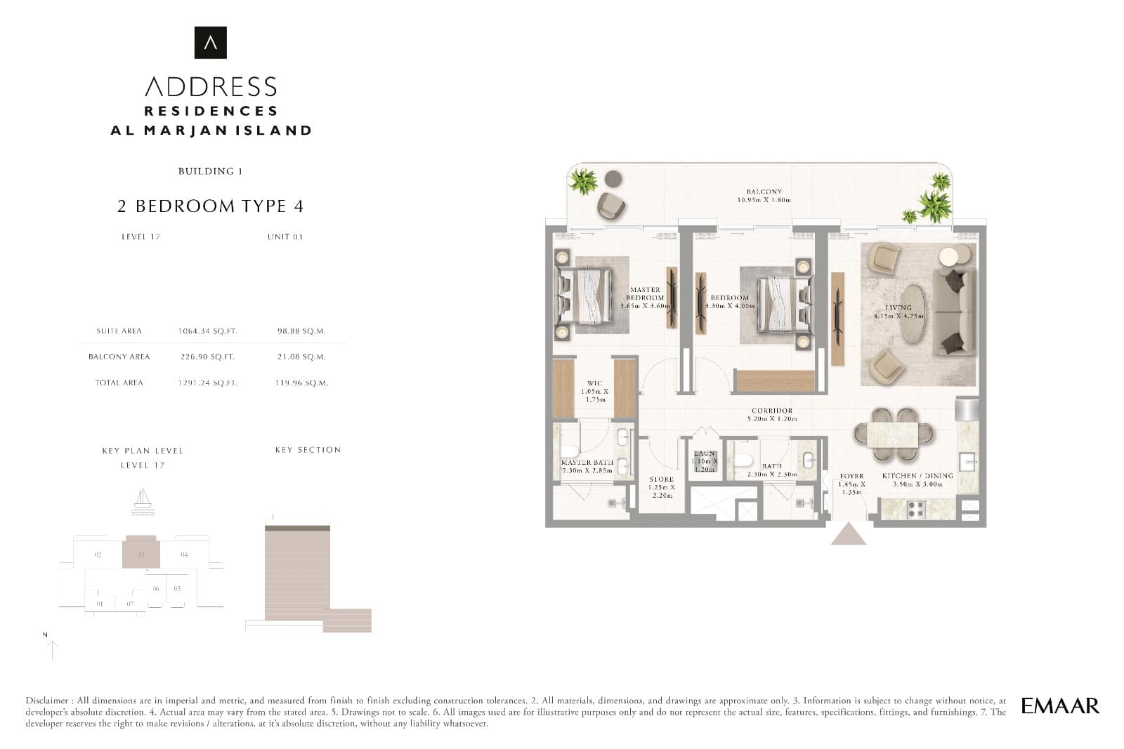 Address Residences, 2-Bed Floor Plan, type: