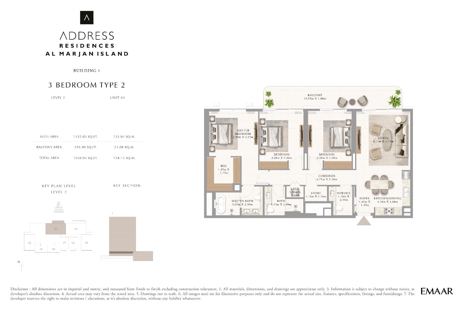 Address Residences, 3-Bed Floor Plan, type: