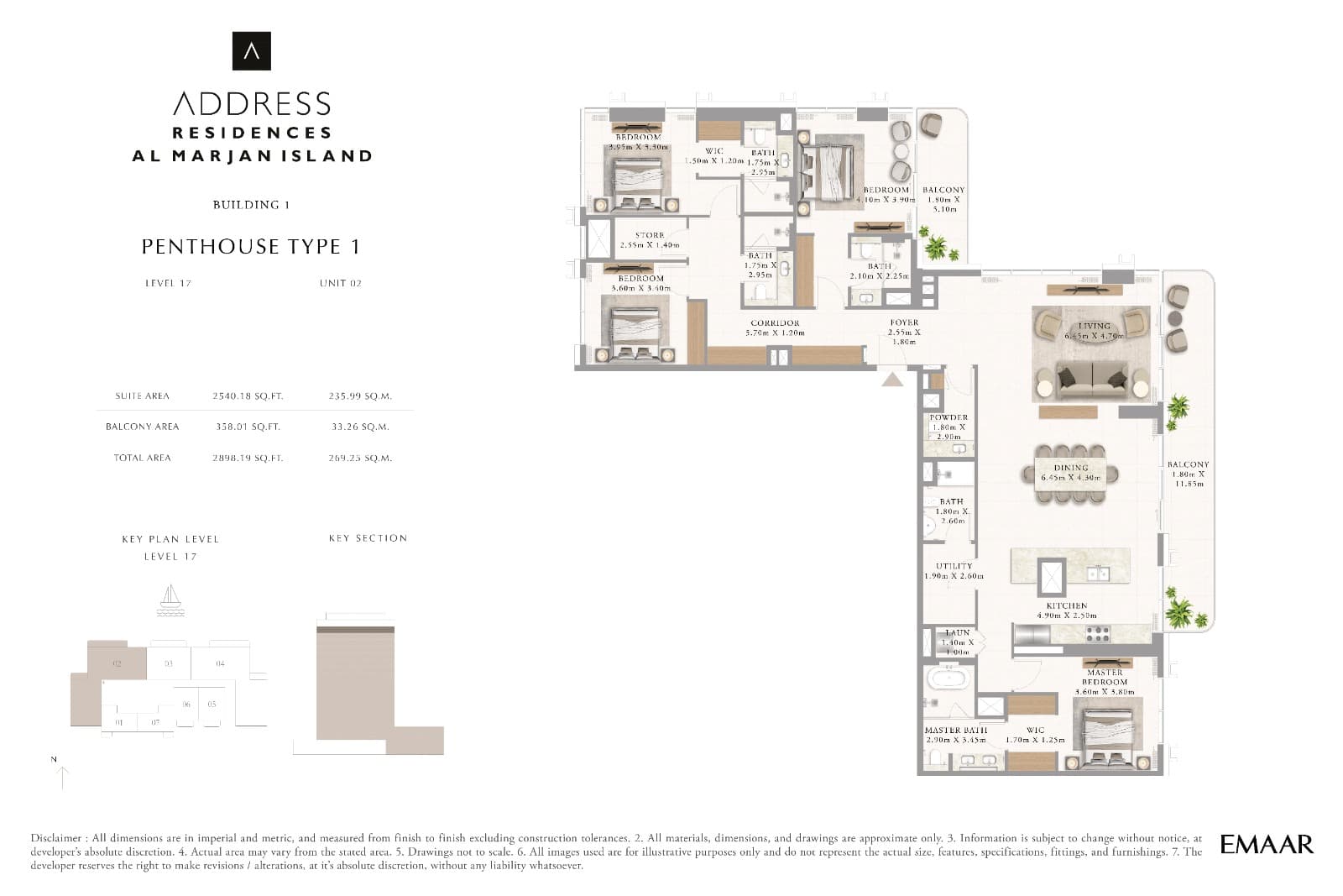 Address Residences, 4-Bed Floor Plan, type:
