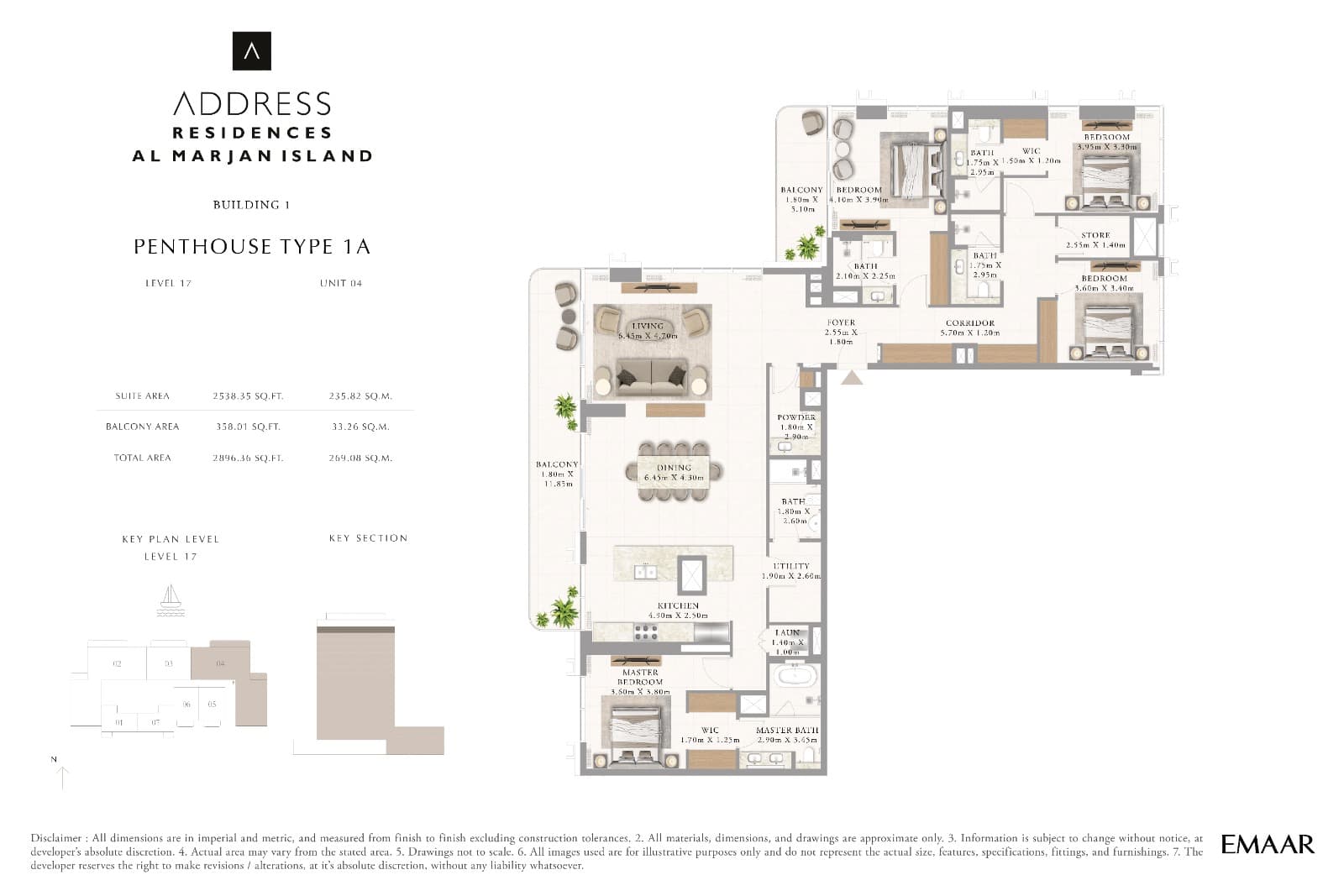 Address Residences, 4-Bed Floor Plan, type: