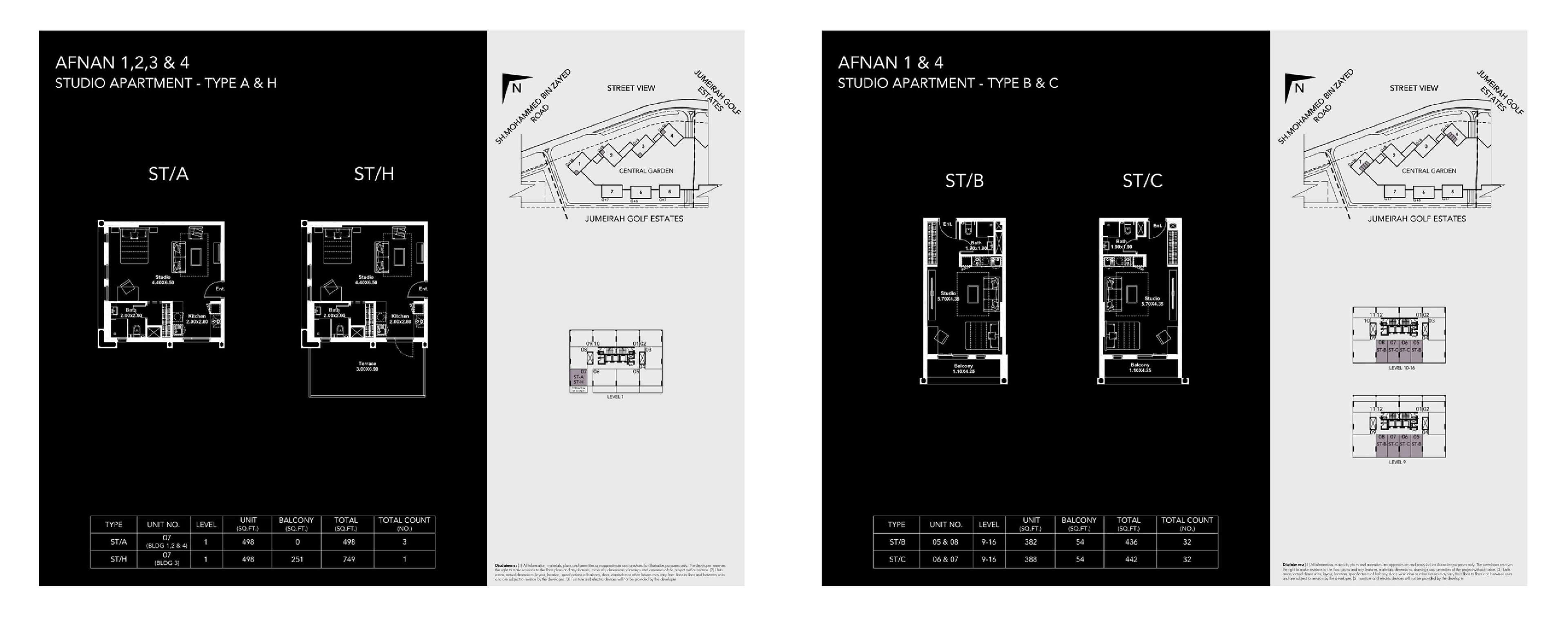 Afnan 4, 0-Bed Floor Plan, type: Studio