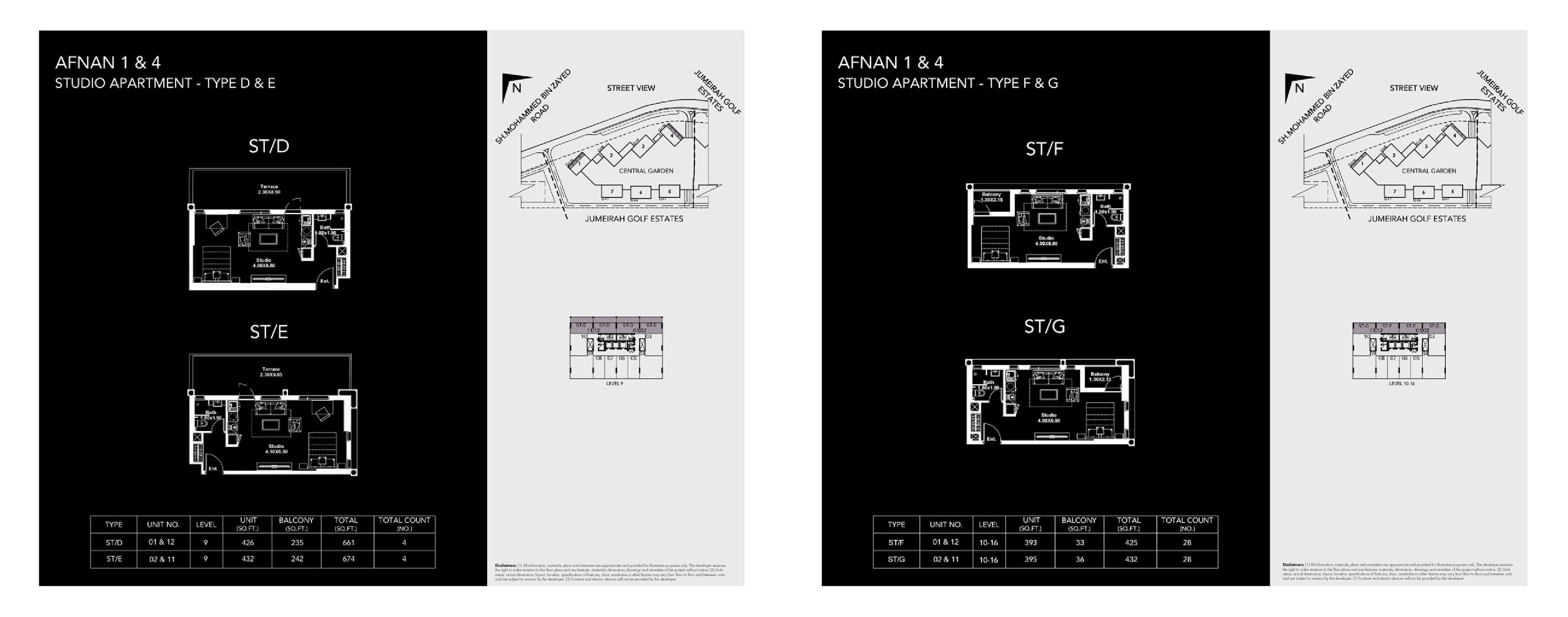 Afnan 4, 0-Bed Floor Plan, type: Studio
