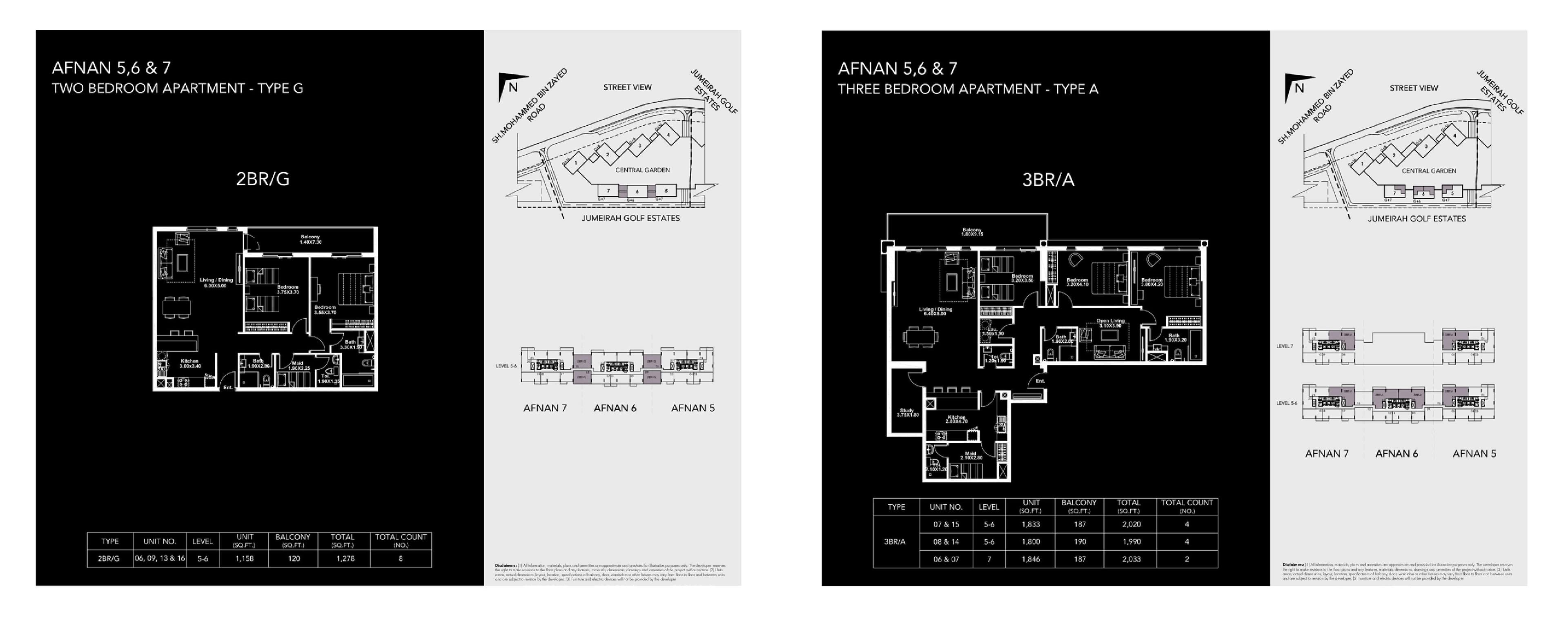 Afnan 6, 2-Bed Floor Plan, type: 2 Bedroom