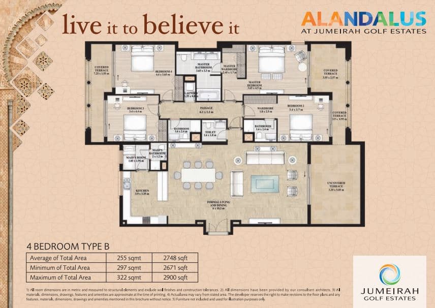 Alandalus, 4-Bed Floor Plan, type: 4 Bedroom
