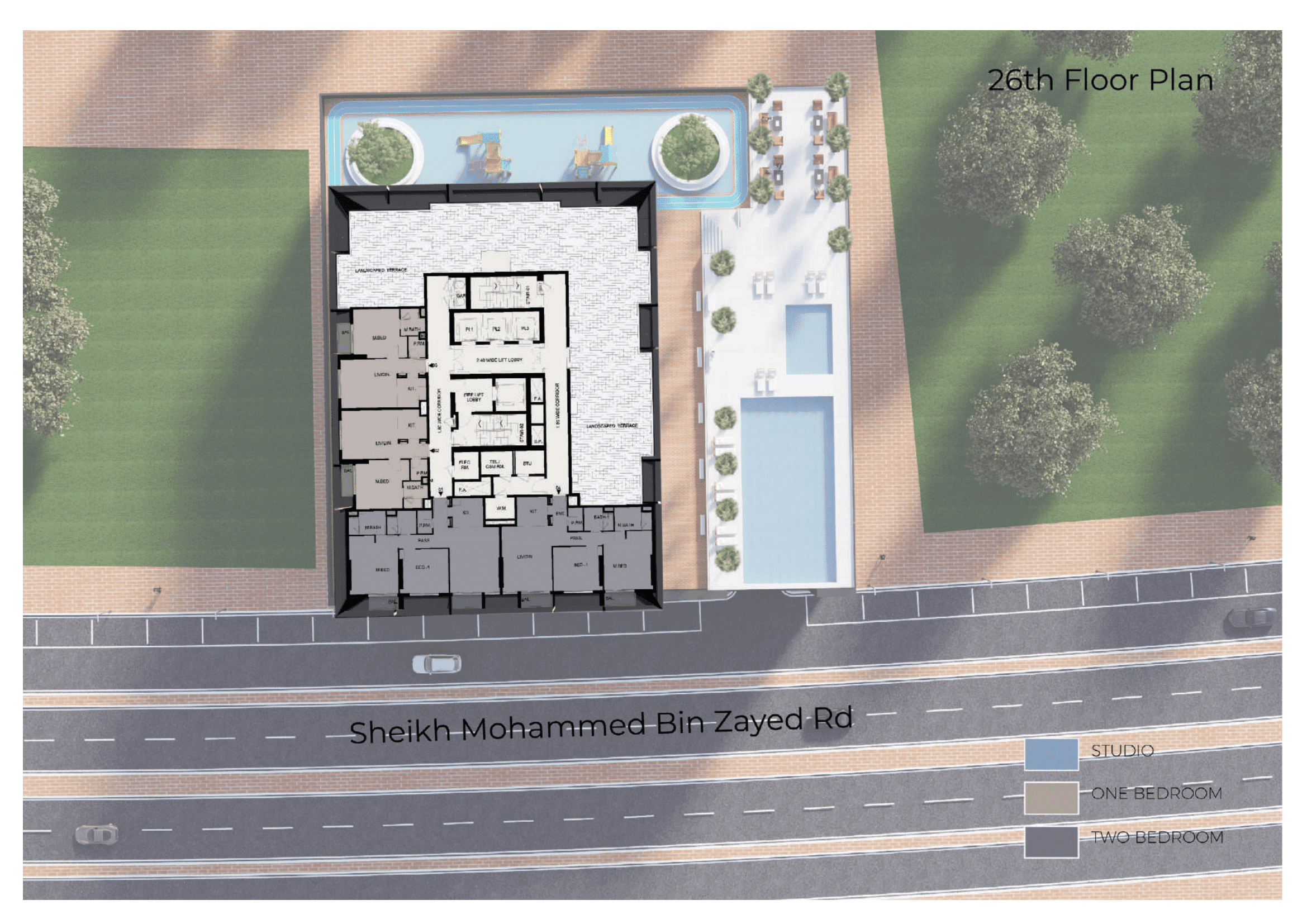 Altai Tower, 3-Bed Floor Plan, type:
