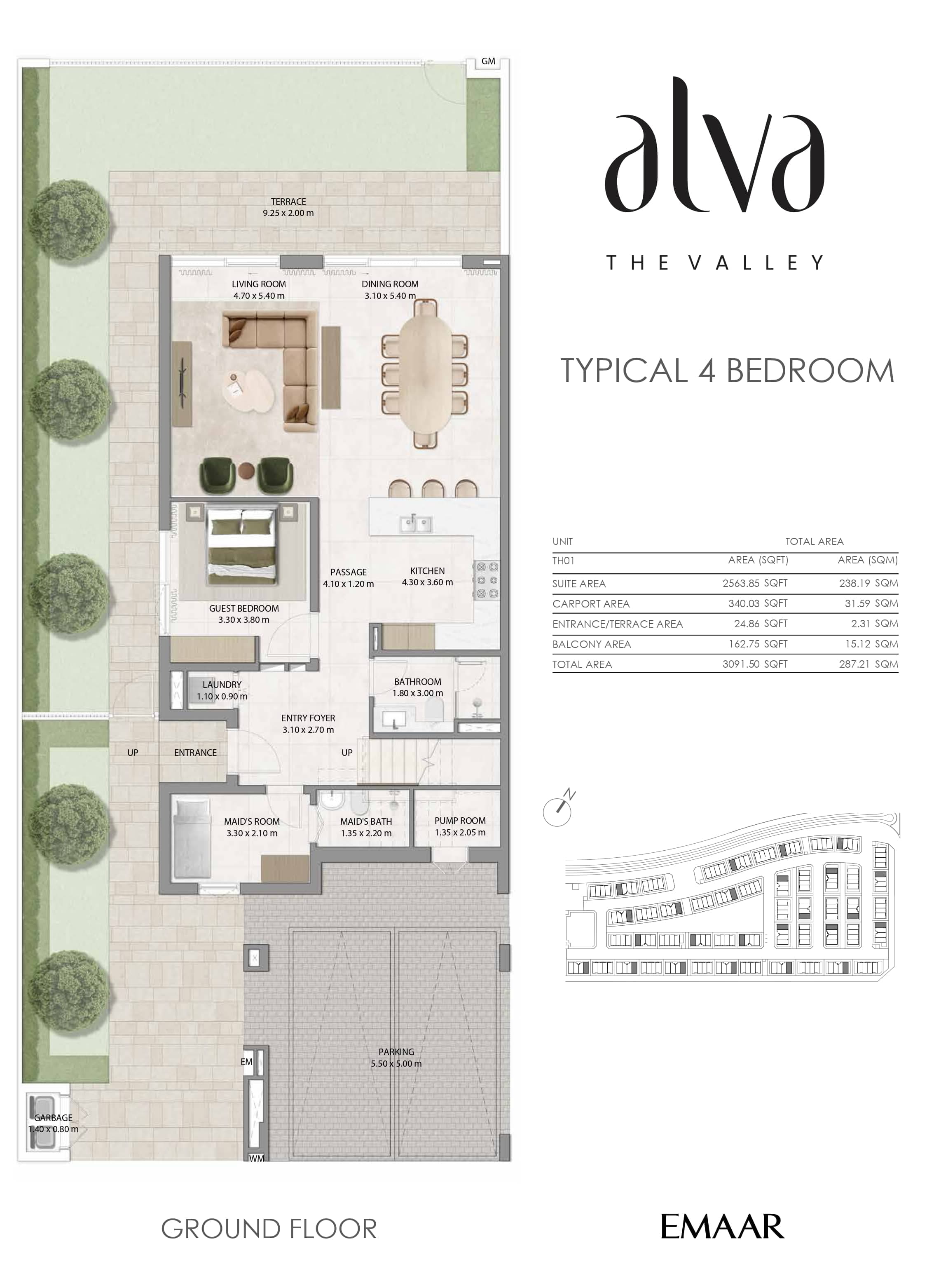 Alva at The Valley, 4-Bed Floor Plan, type: 4 Bed