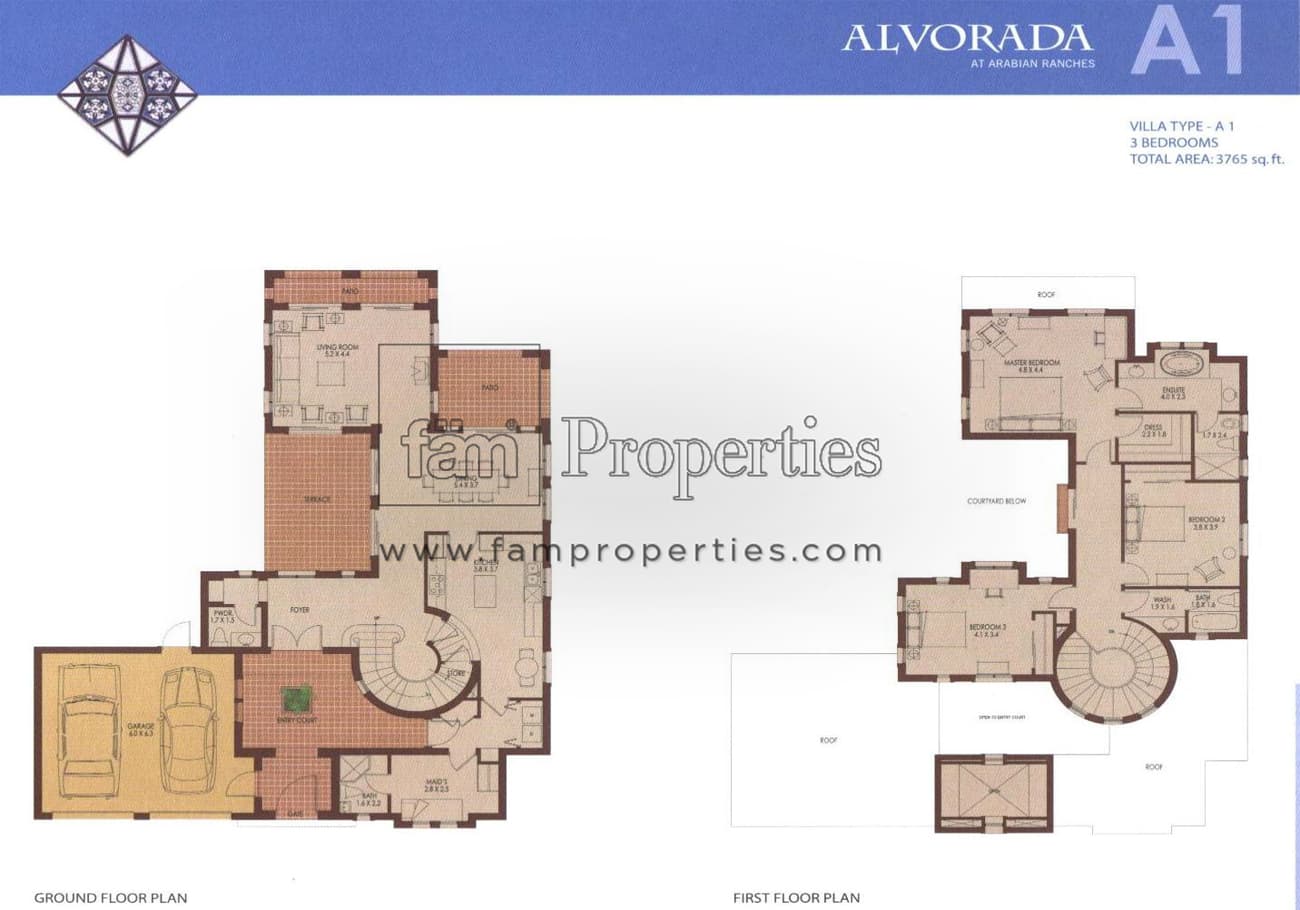 Alvorada 1, 3-Bed Floor Plan, type: 3 Bedrooms Type A1