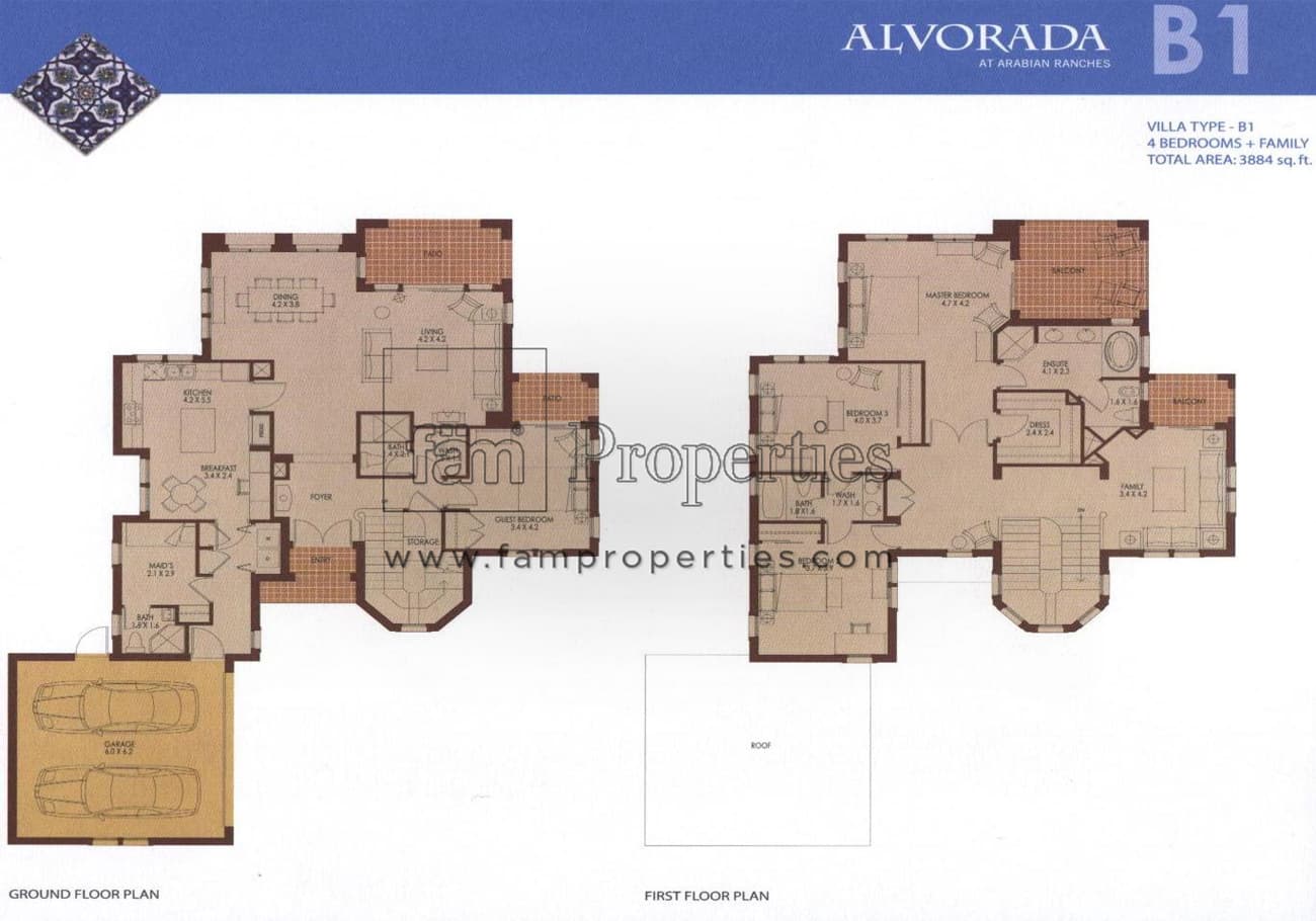 Alvorada 1, 4-Bed Floor Plan, type: 4 Bedrooms Type B1