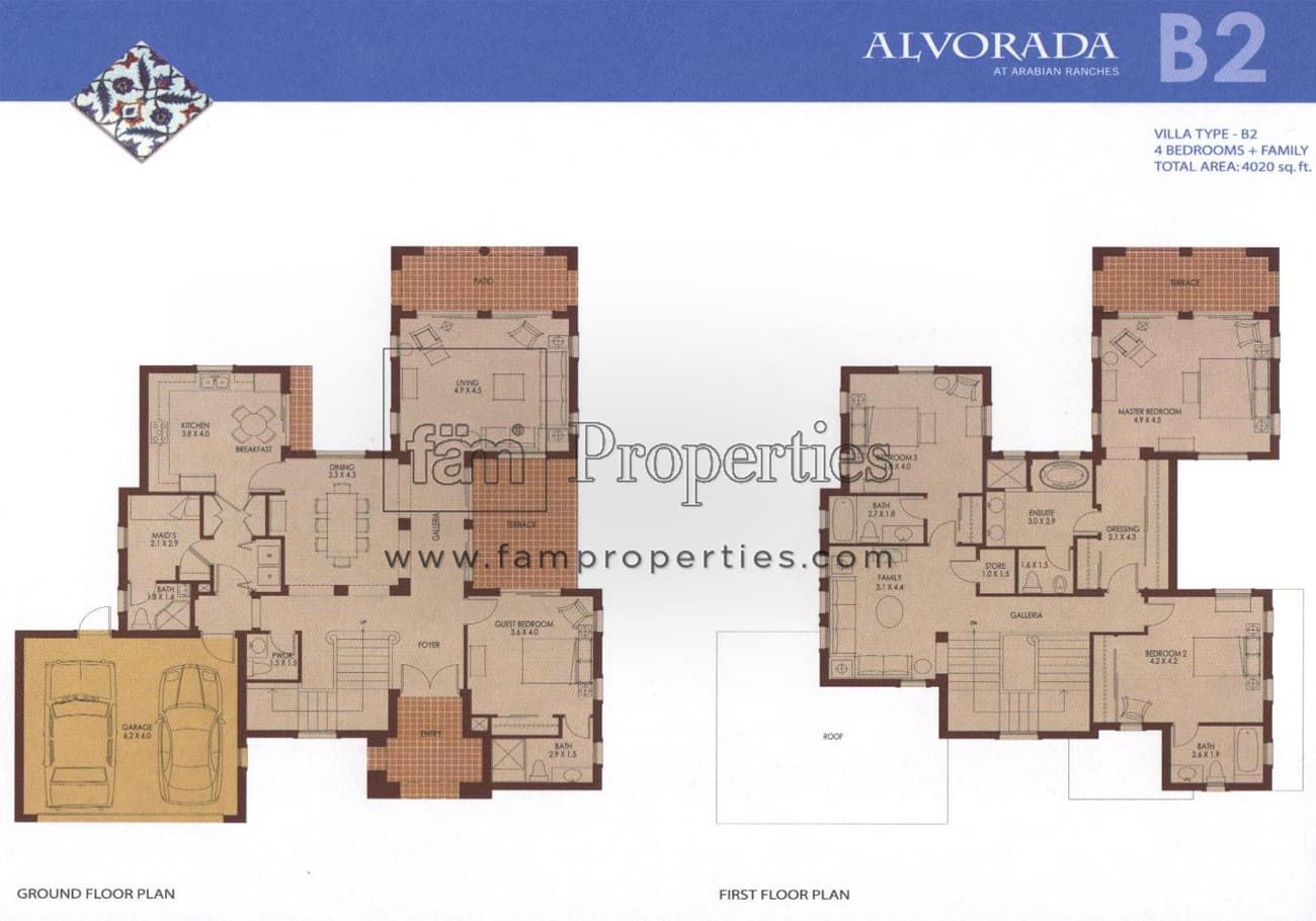 Alvorada 1, 4-Bed Floor Plan, type: 4 Bedrooms Type B2