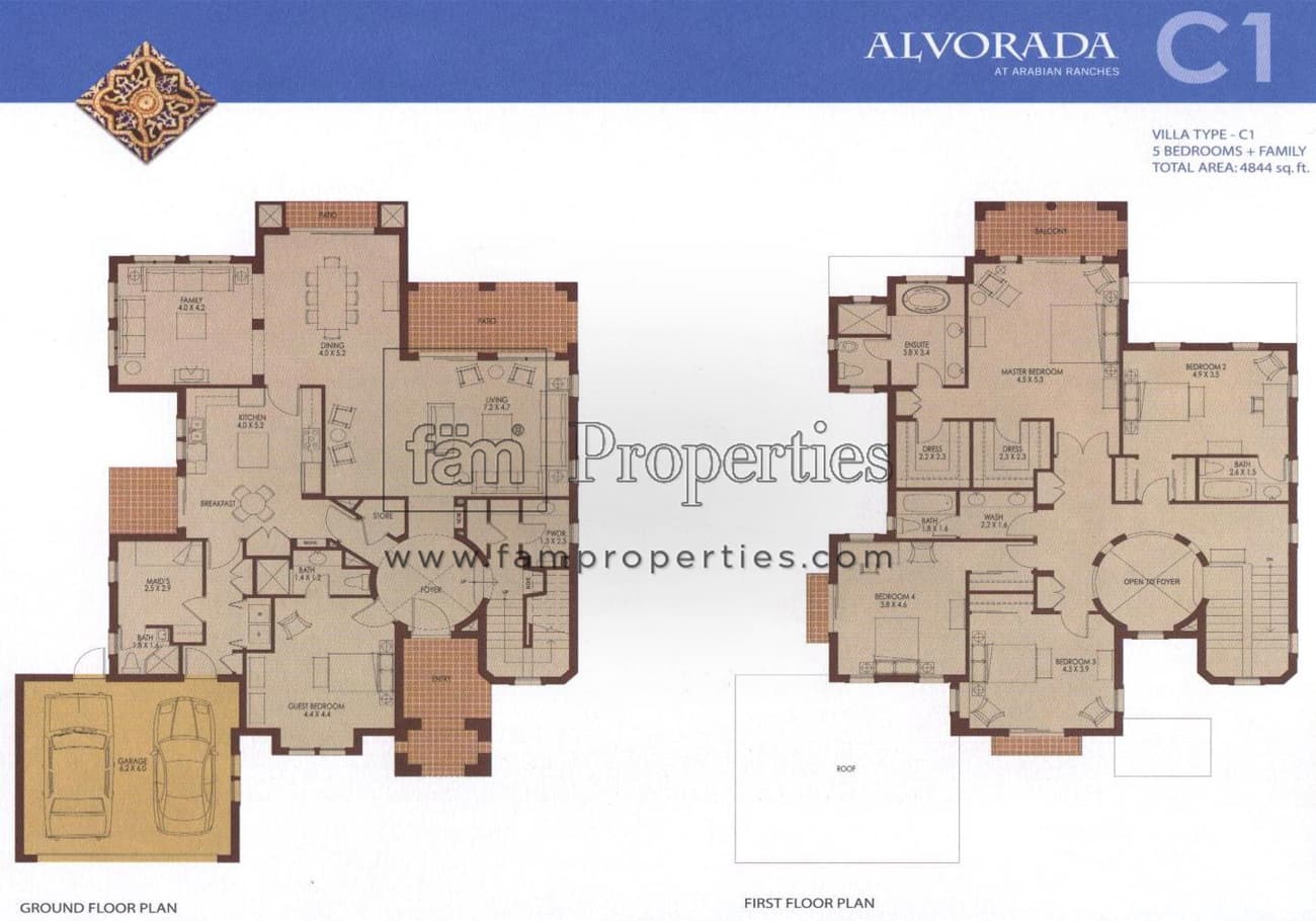 Alvorada 1, 5-Bed Floor Plan, type: 5 Bedrooms Type C1
