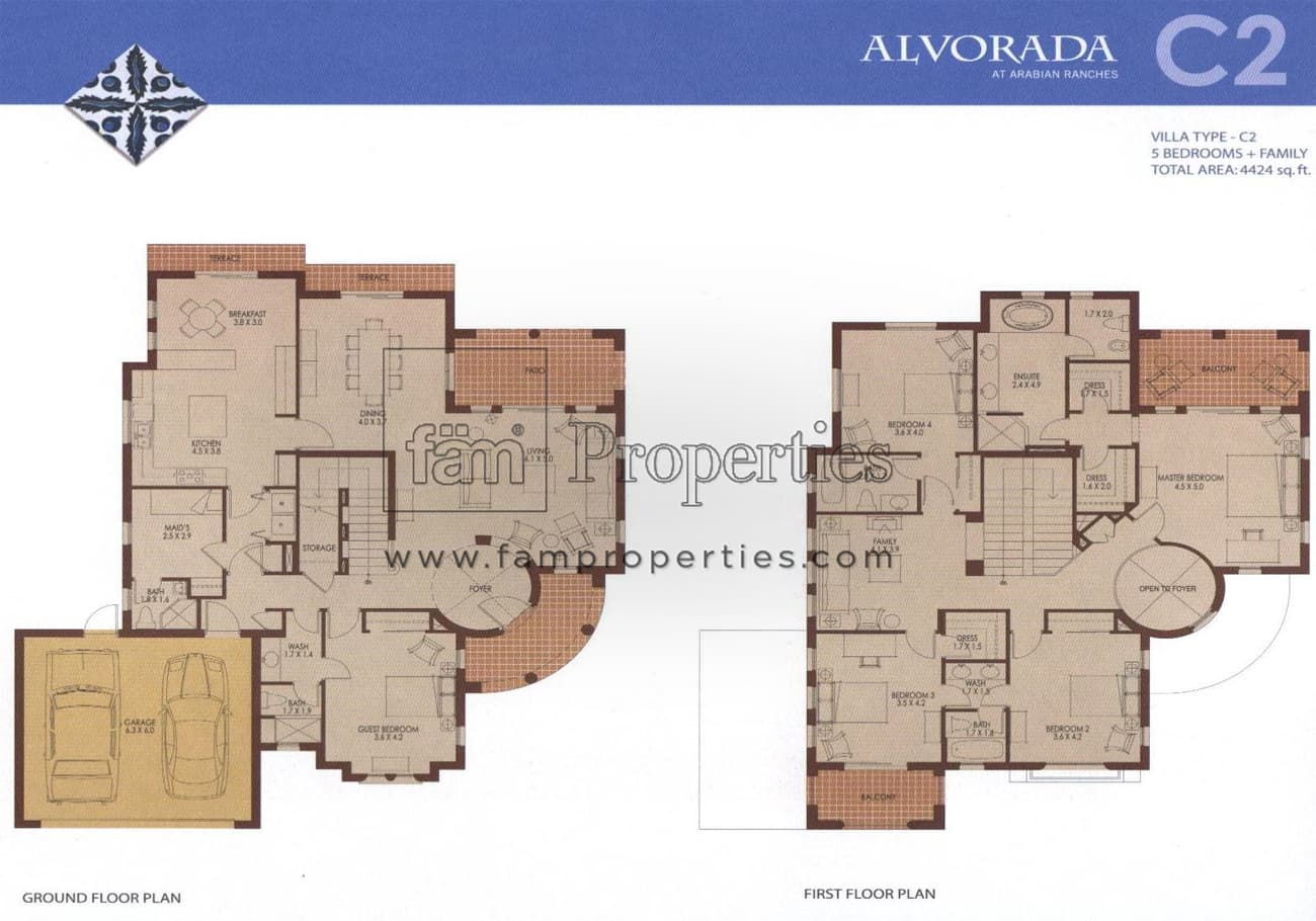 Alvorada 1, 5-Bed Floor Plan, type: 5 Bedrooms Type C2