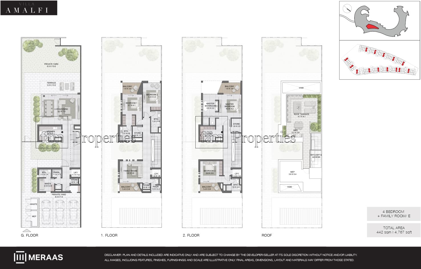 Amalfi Villas, 4-Bed Floor Plan, type: 4 Bedroom