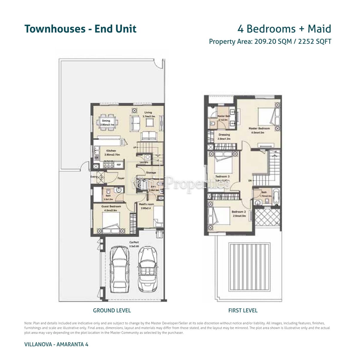 Amaranta D, 4-Bed Floor Plan, type: 4 Bedroom