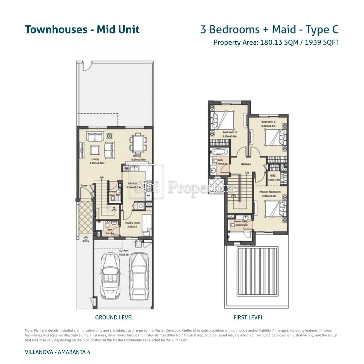 Amaranta D, 3-Bed Floor Plan, type: 3 Bedroom