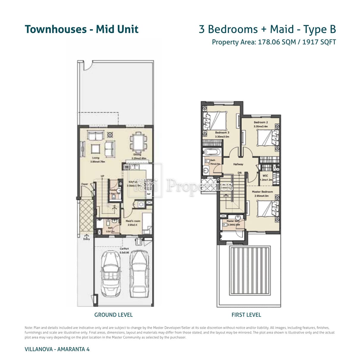 Amaranta D, 3-Bed Floor Plan, type: 3 Bedroom