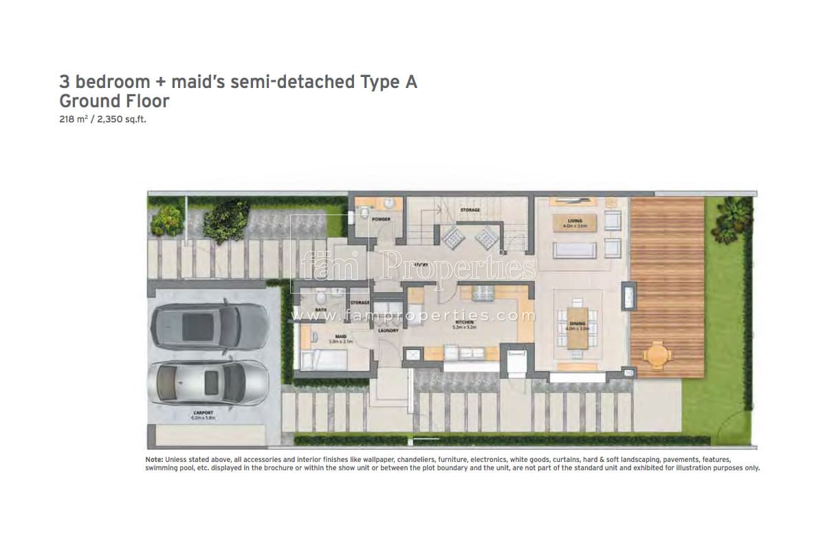 Arabella Townhouses Phase 1, 3-Bed Floor Plan, type: Type A