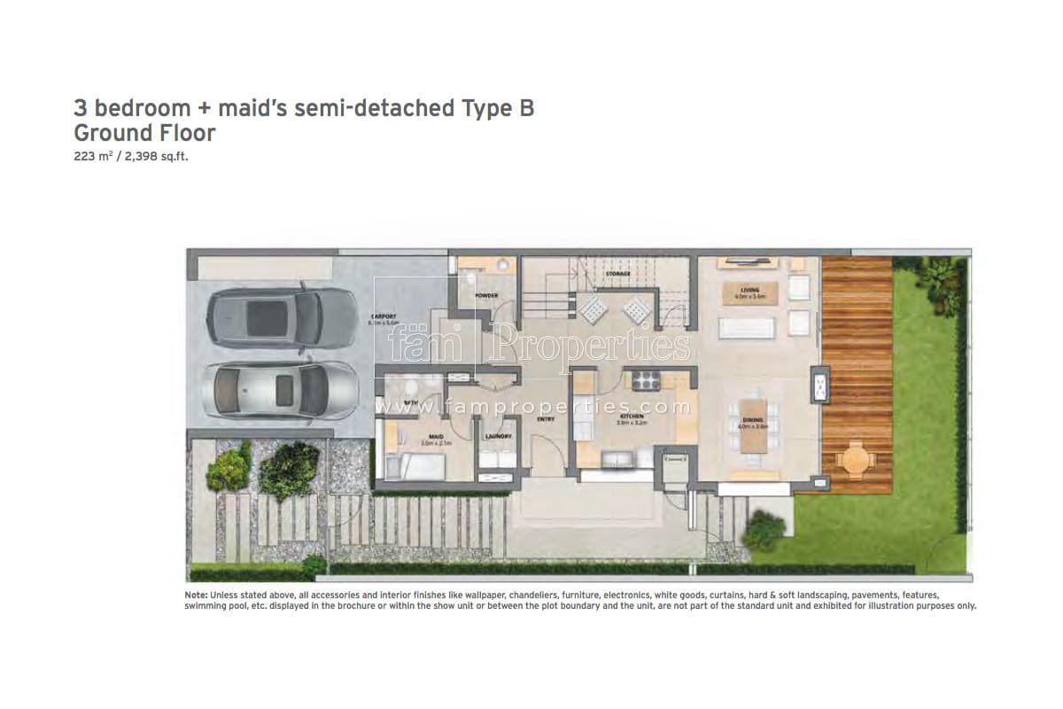 Arabella Townhouses Phase 1, 3-Bed Floor Plan, type: Type B