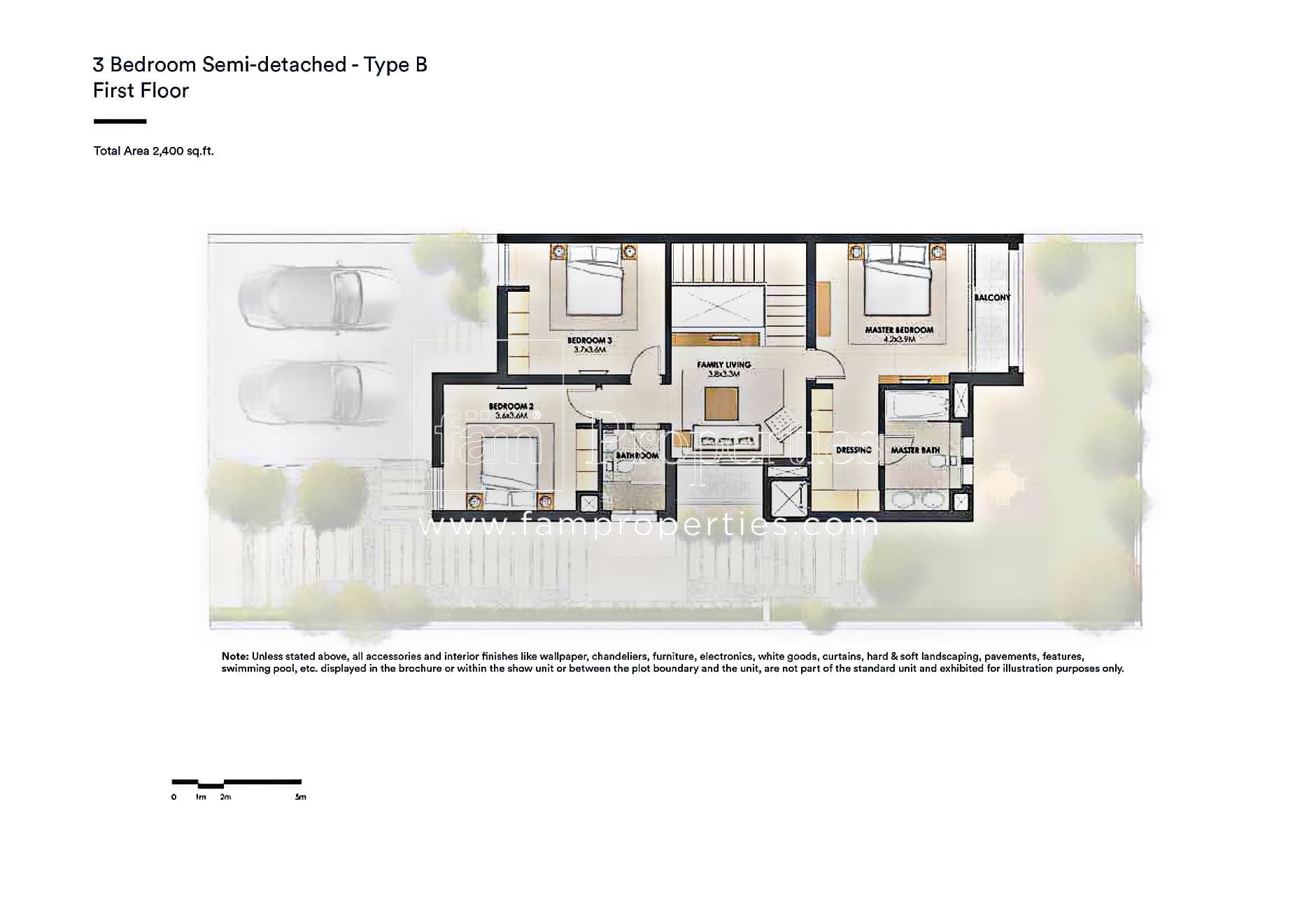 Arabella Townhouses Phase 2, 3-Bed Floor Plan, type: Type B