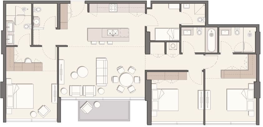 Arbor View, 3-Bed Floor Plan, type: