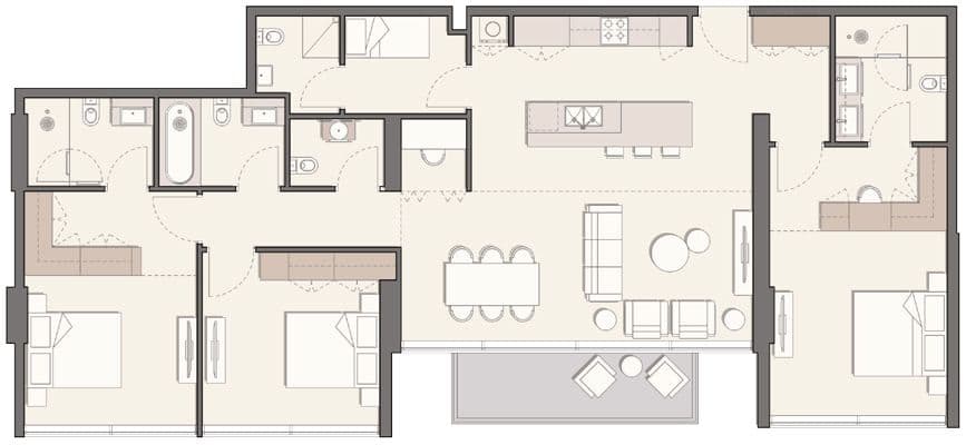 Arbor View, 3-Bed Floor Plan, type: