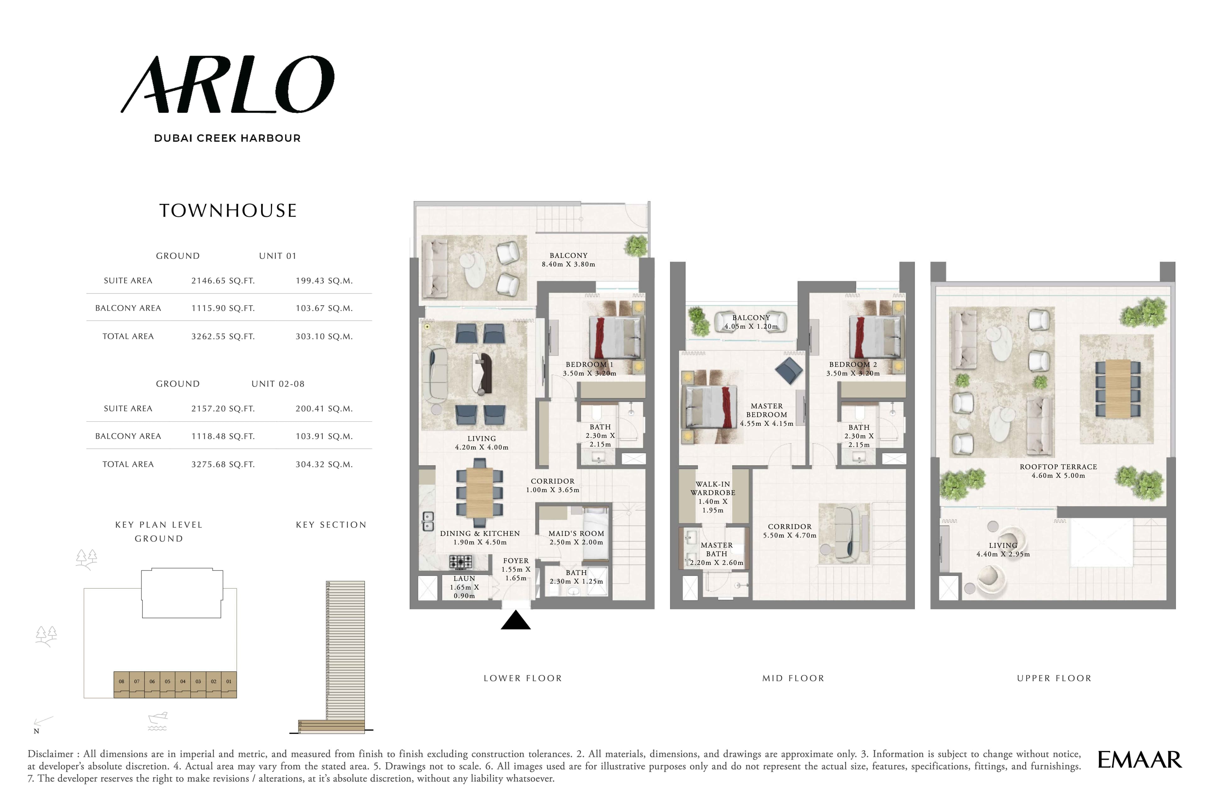 Arlo Tower, 3-Bed Floor Plan, type: Townhouse