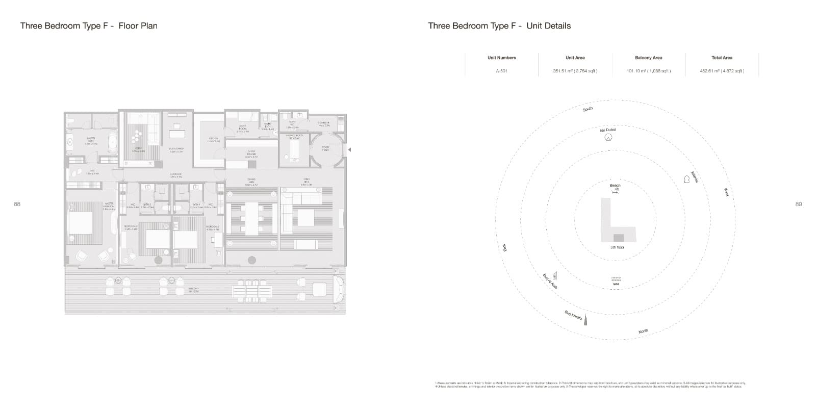 Armani Beach Residences, 3-Bed Floor Plan, type:
