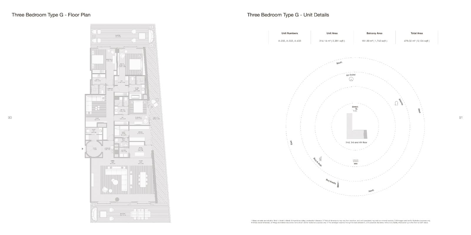 Armani Beach Residences, 3-Bed Floor Plan, type: