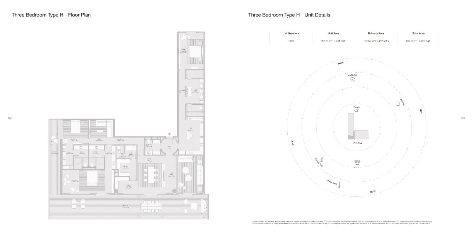 Armani Beach Residences, 3-Bed Floor Plan, type: