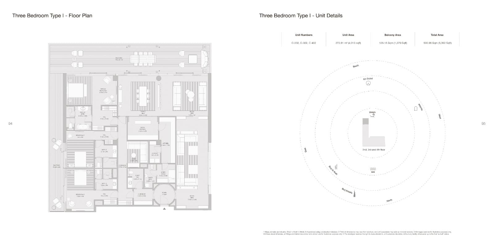 Armani Beach Residences, 3-Bed Floor Plan, type: