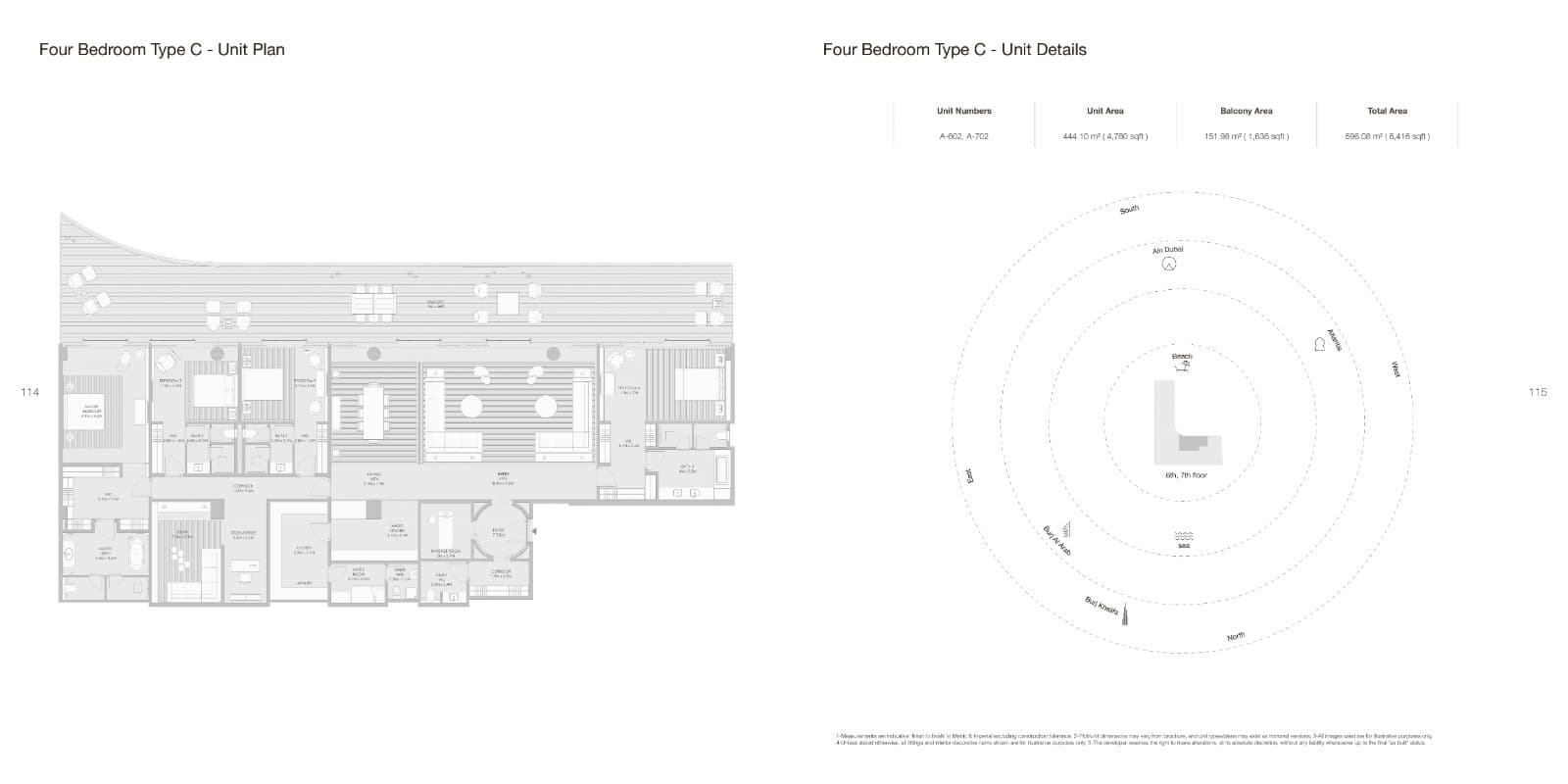 Armani Beach Residences, 4-Bed Floor Plan, type: