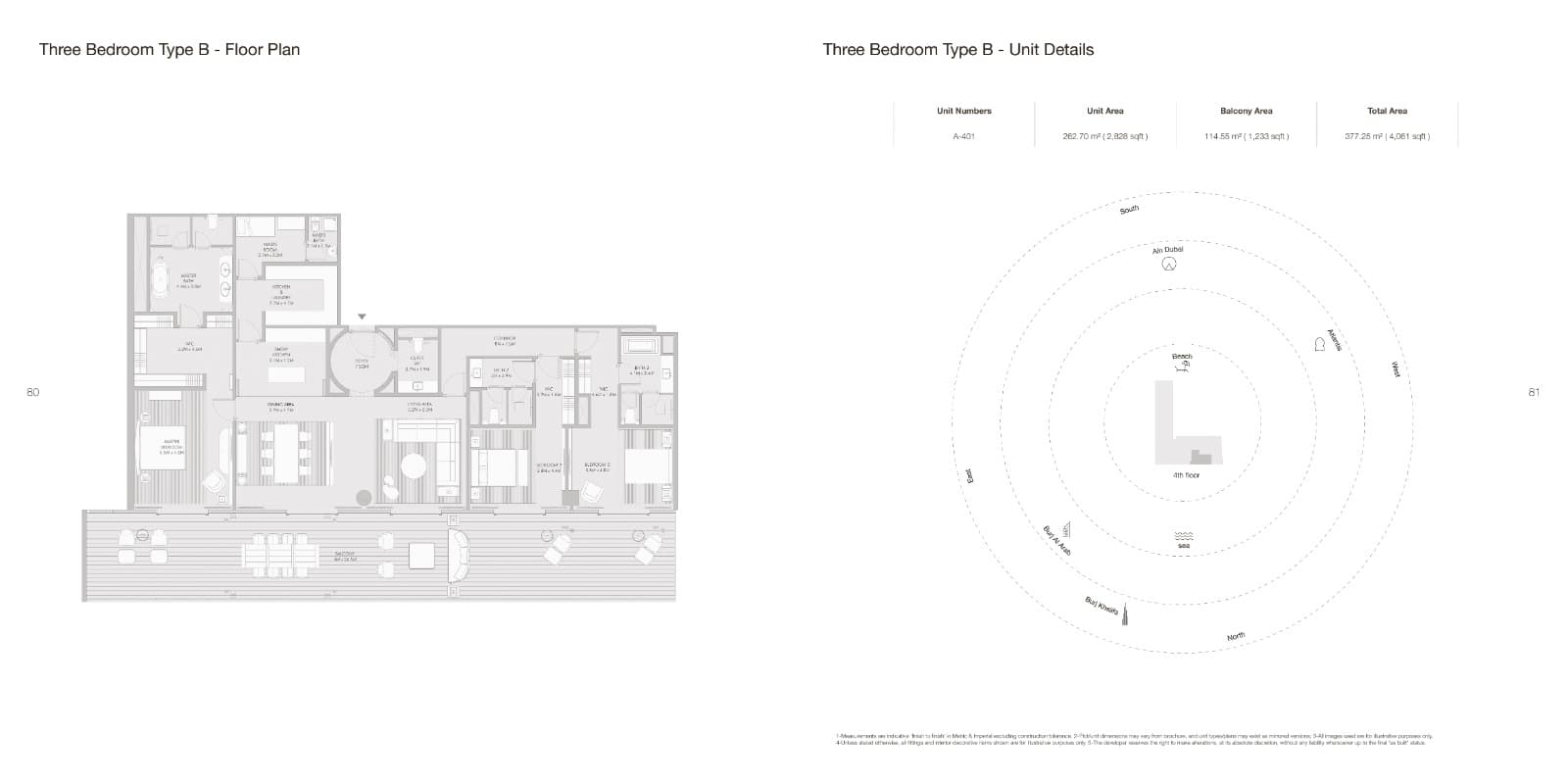 Armani Beach Residences, 3-Bed Floor Plan, type: