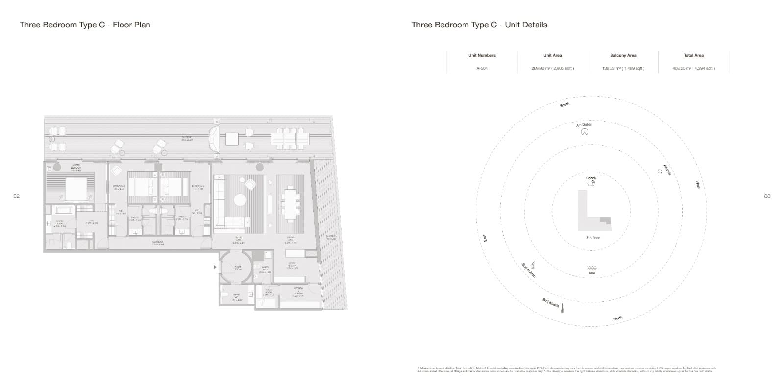 Armani Beach Residences, 3-Bed Floor Plan, type: