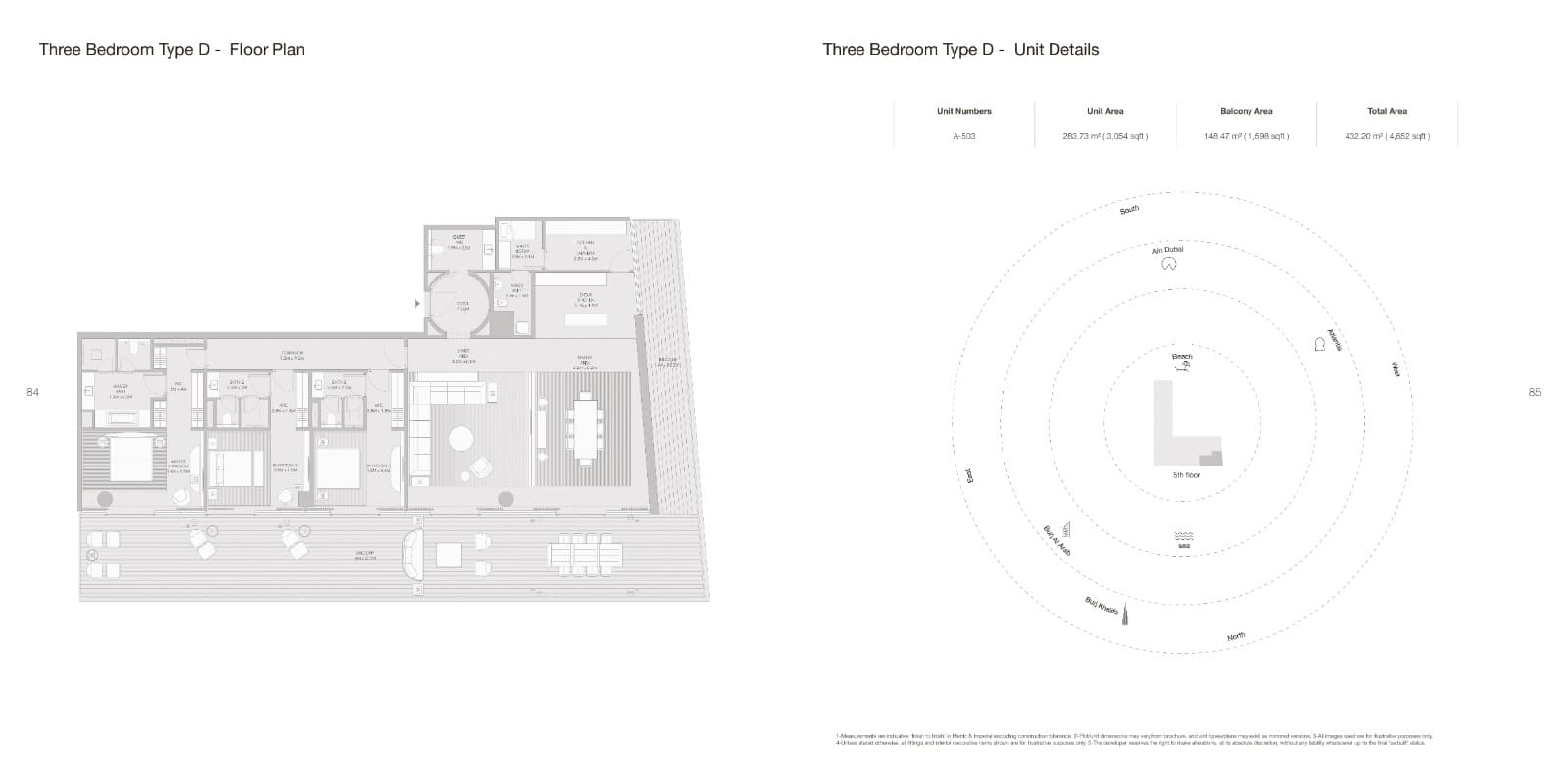 Armani Beach Residences, 3-Bed Floor Plan, type:
