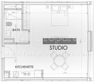 Aston Plaza and Residences, 0-Bed Floor Plan, type: Studio