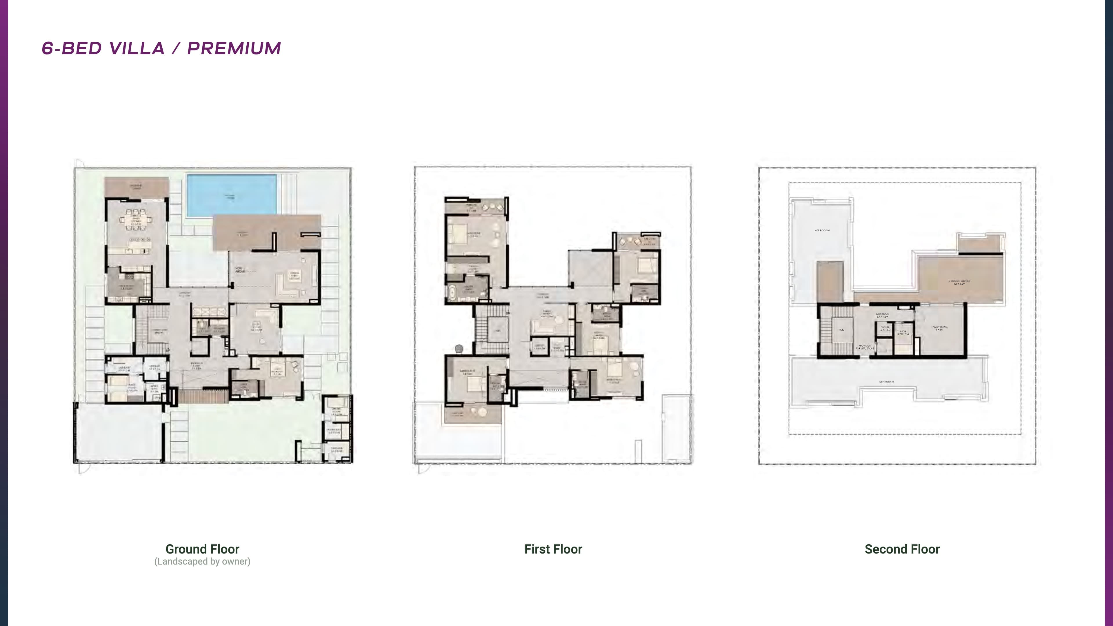 Athlon, 6-Bed Floor Plan, type: 6BR - Villa Premium