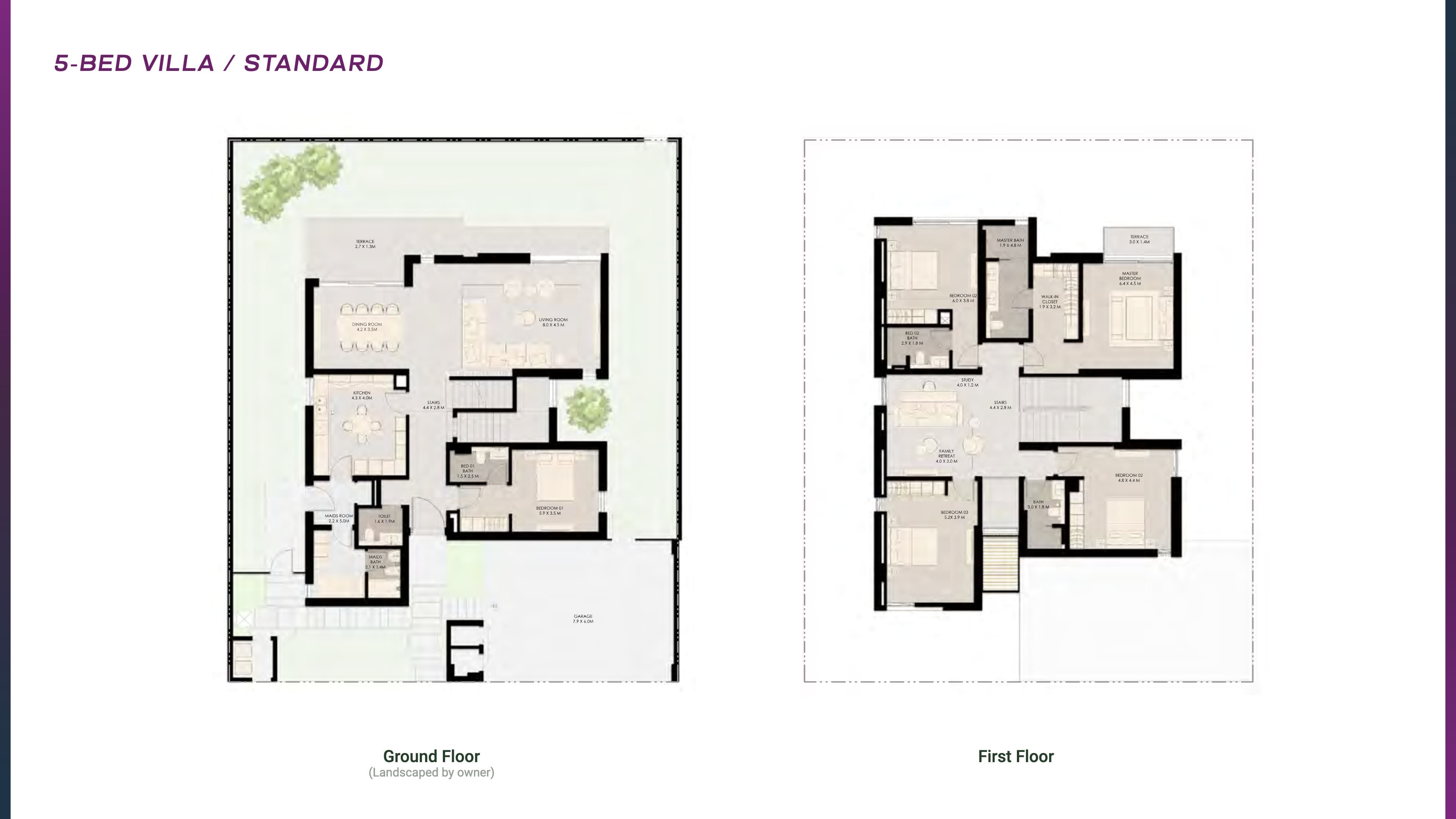 Athlon, 5-Bed Floor Plan, type: 5BR - Villa Standard