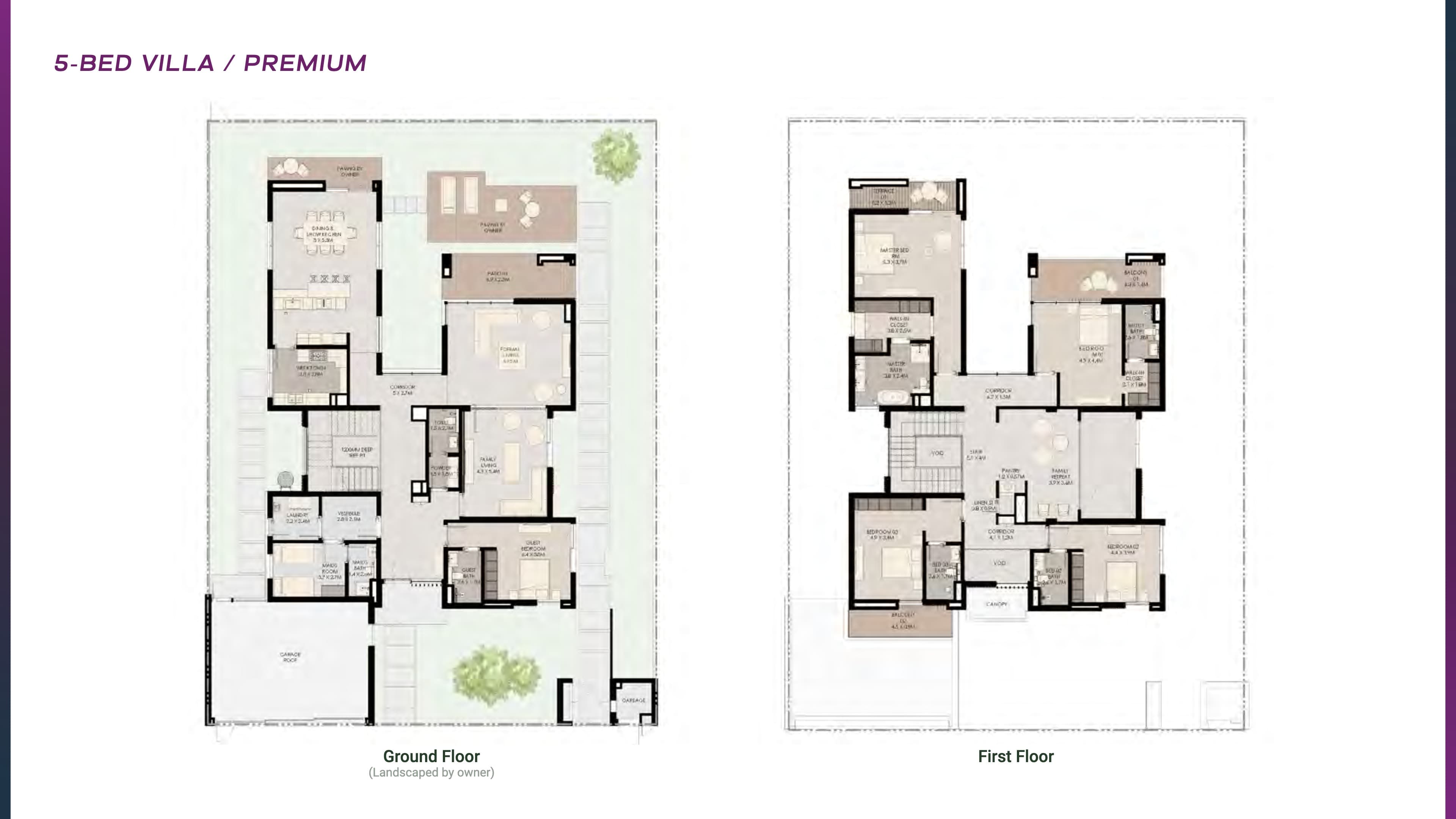 Athlon, 5-Bed Floor Plan, type: 5BR - Villa Premium
