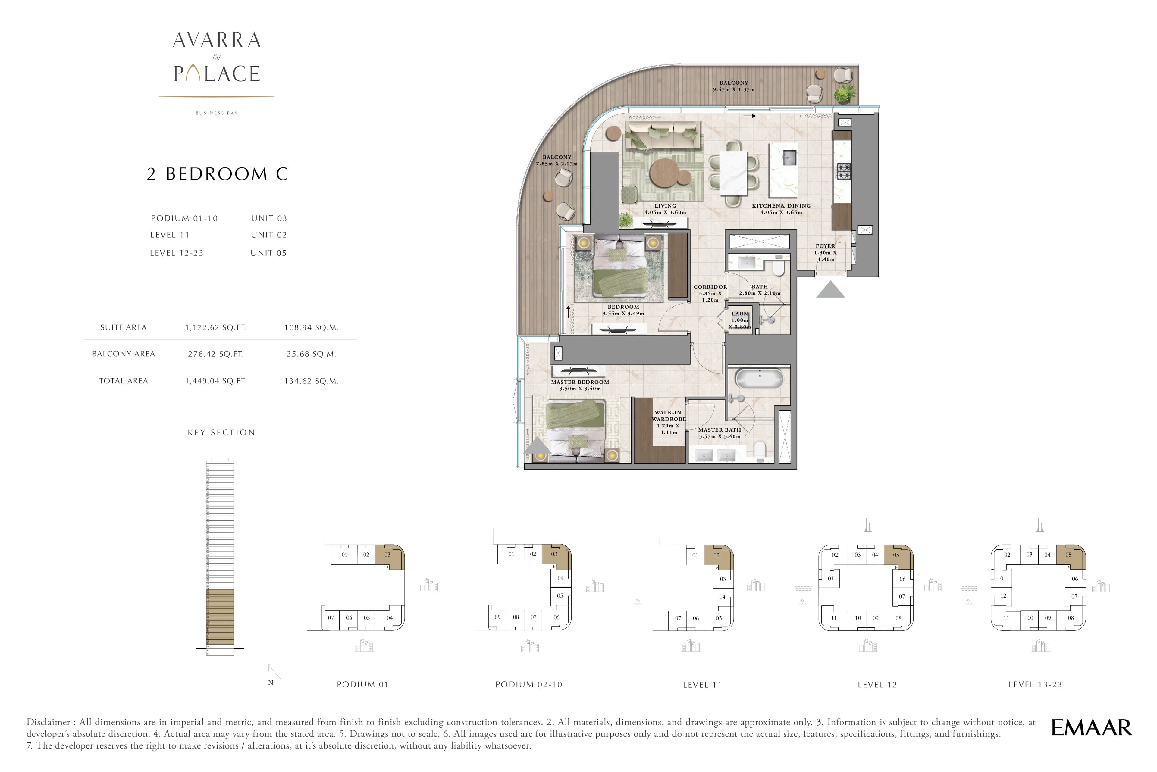 Avarra By Palace, 2-Bed Floor Plan, type: 2 Bed